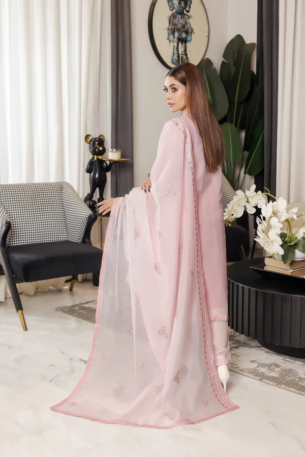 Carnation Net Organza Unstitched 3 PCs