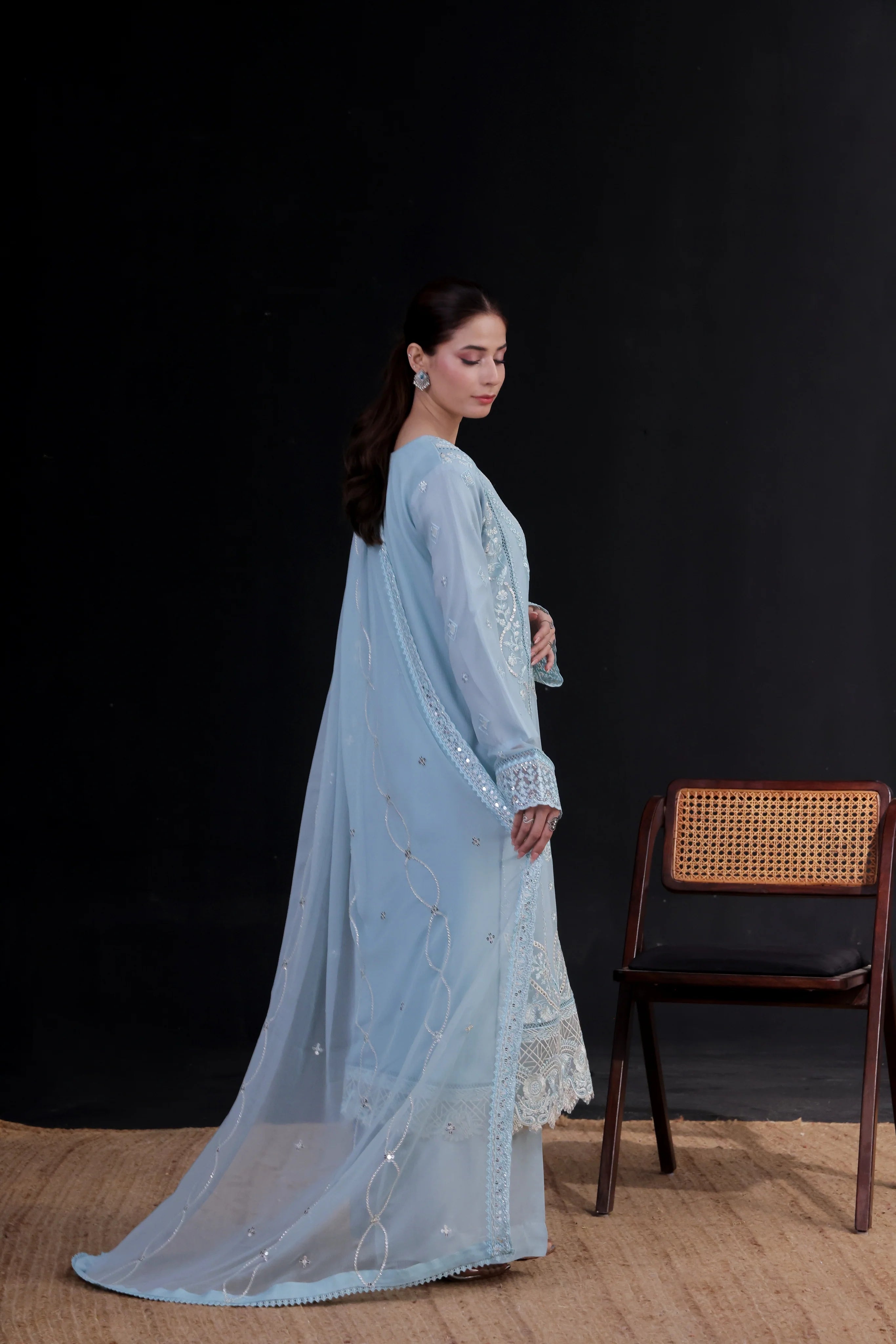 SAFFRON Chiffon Pret 3 PCs