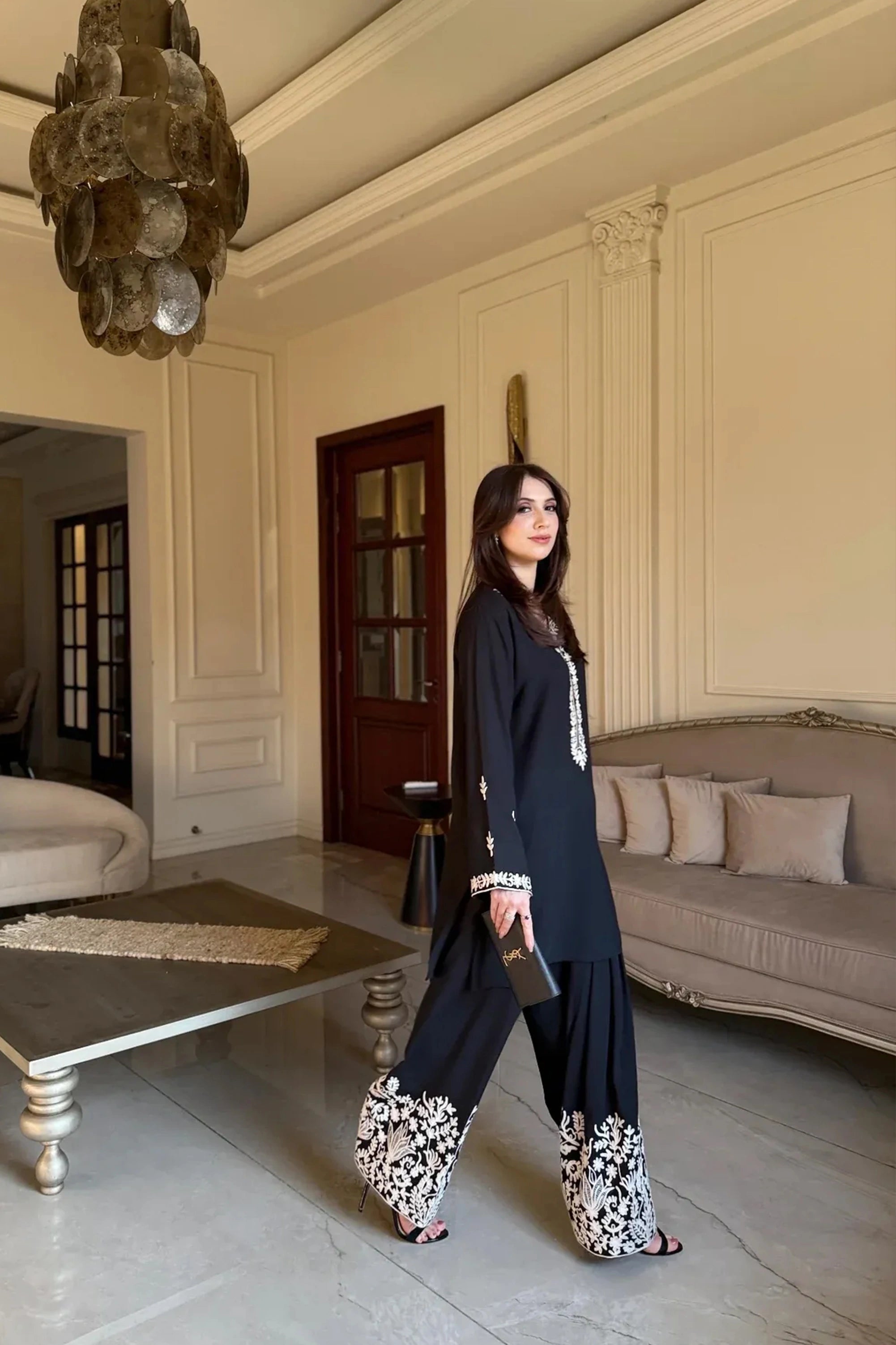 Black Embroidered Shalwar Set 2Pcs