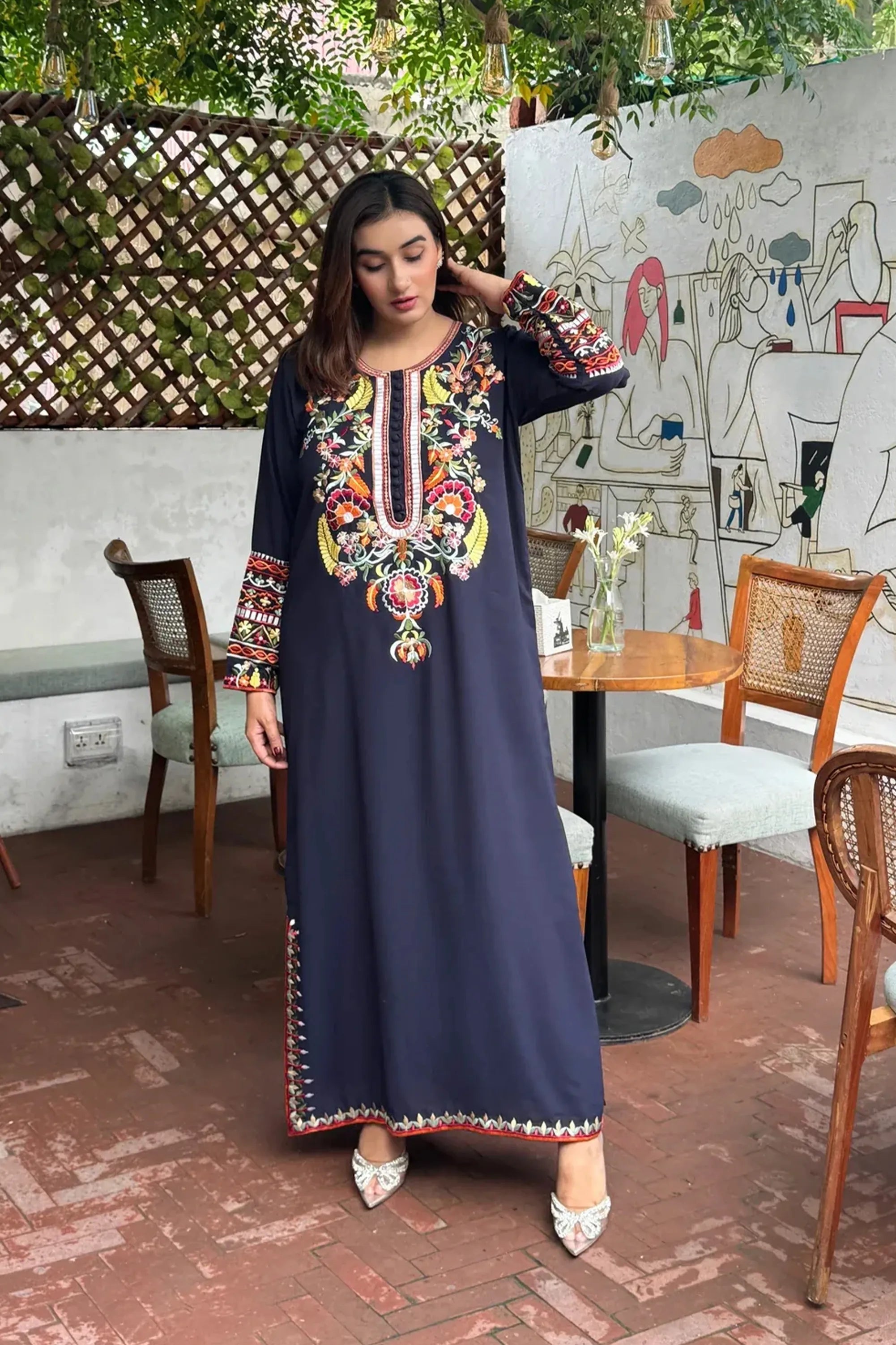 Multi Embroidered Georgette Pret 2Pcs