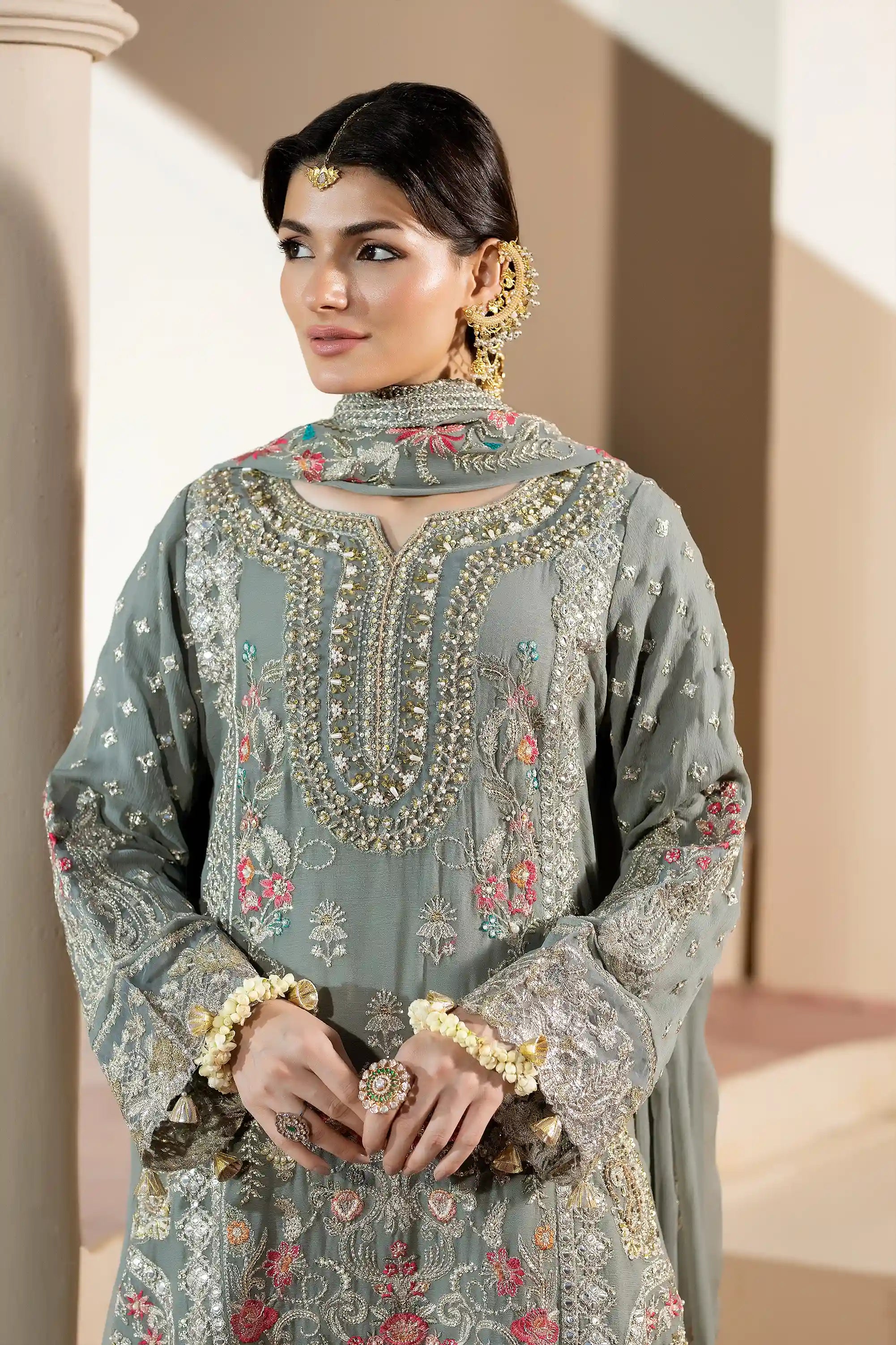 Jugnu Embroidered Chiffon Pret 3Pcs