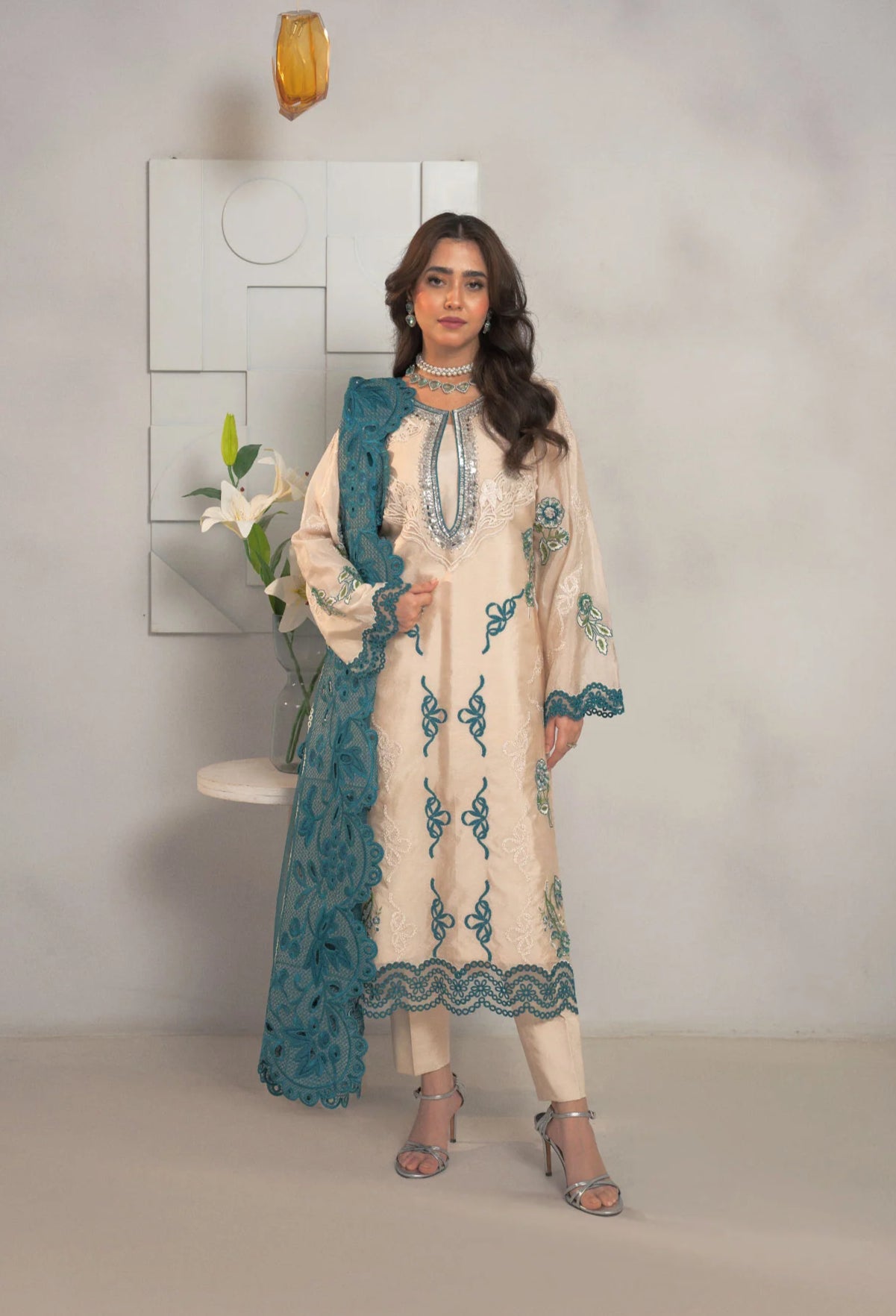 Rameen Embroidered SIlk Pret 3Pcs