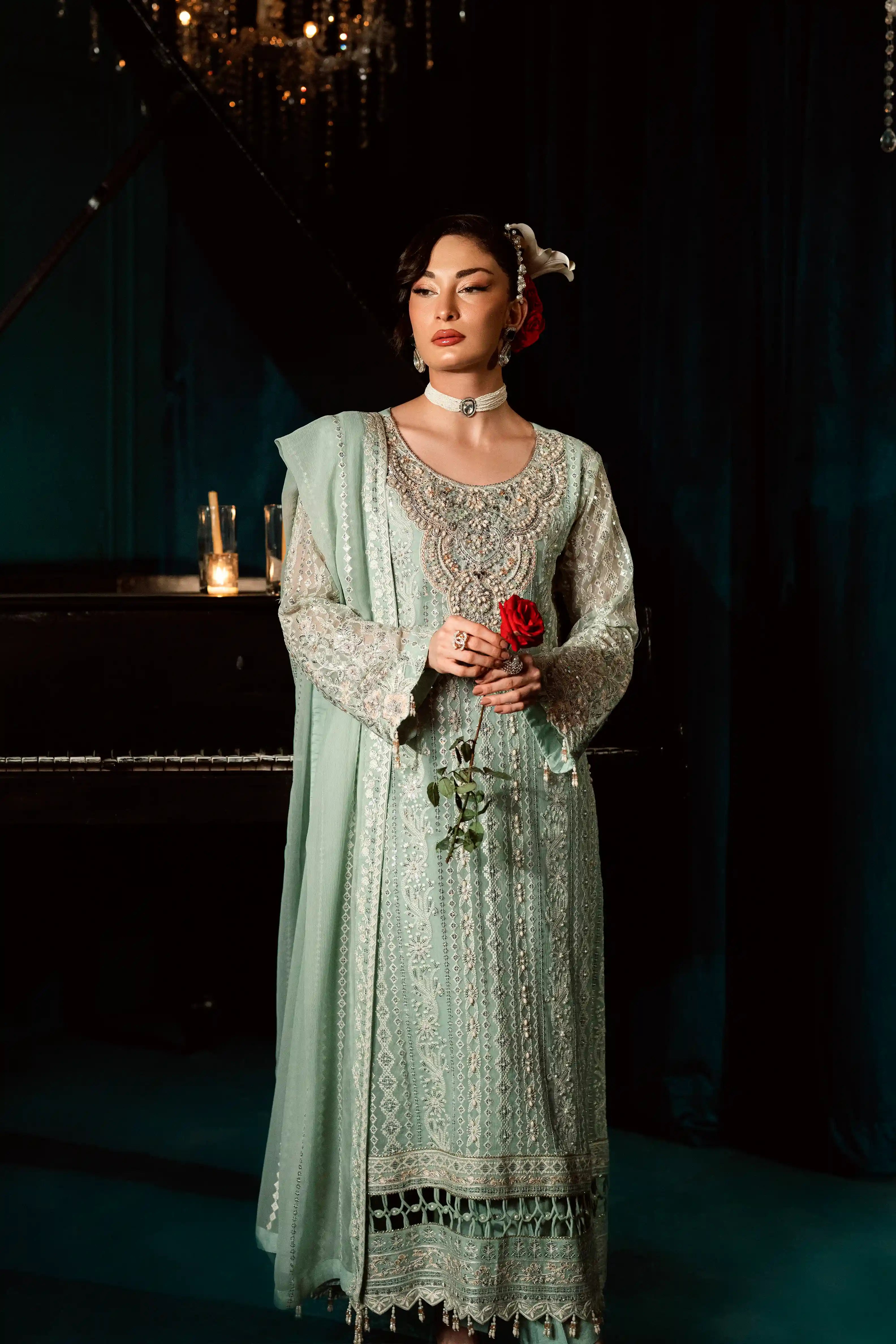 Ayra SU-125 Embroidered Chiffon Unstitched 4Pcs
