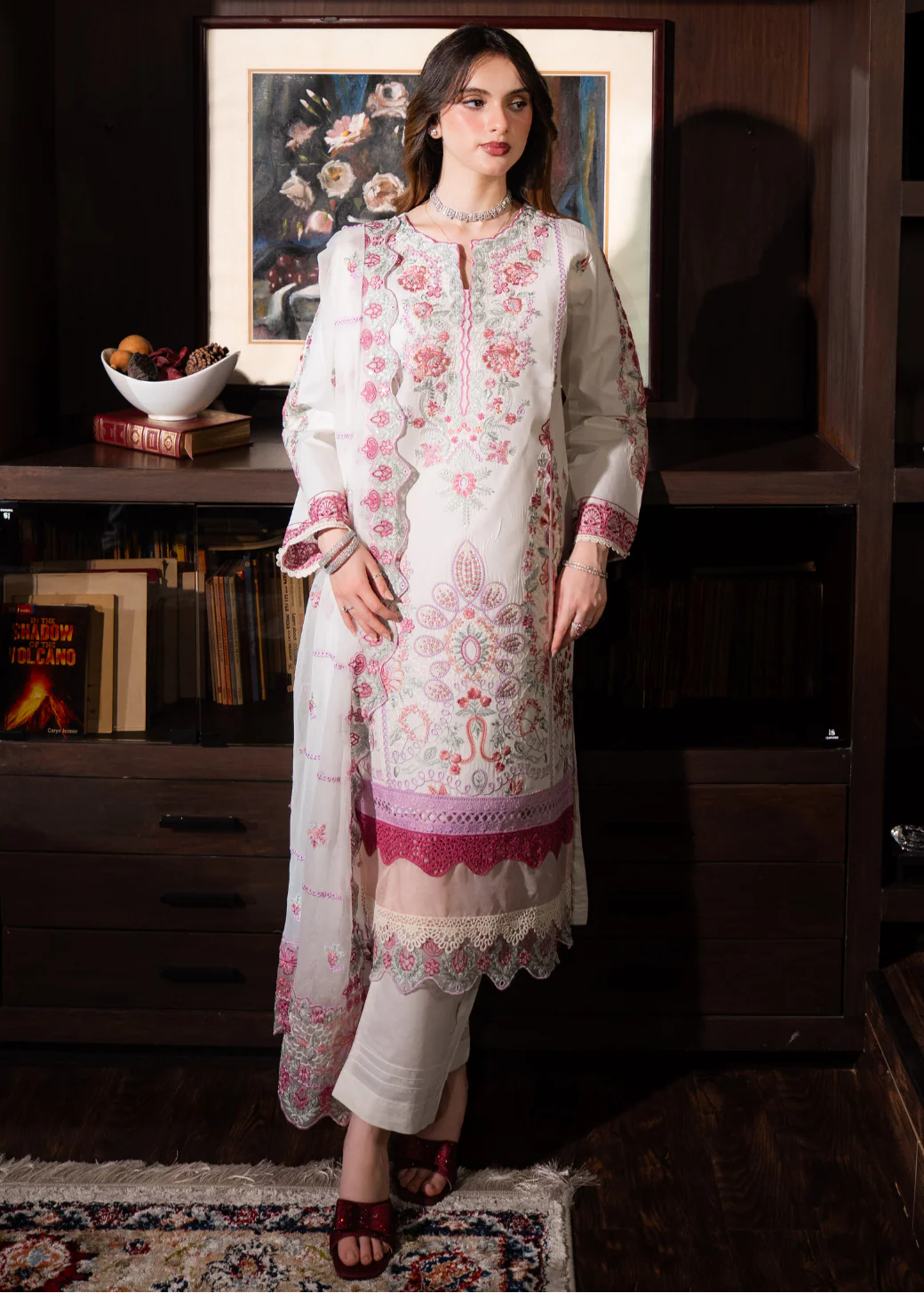 AUREMYST - Embroidered Lawn 3-Piece Set
