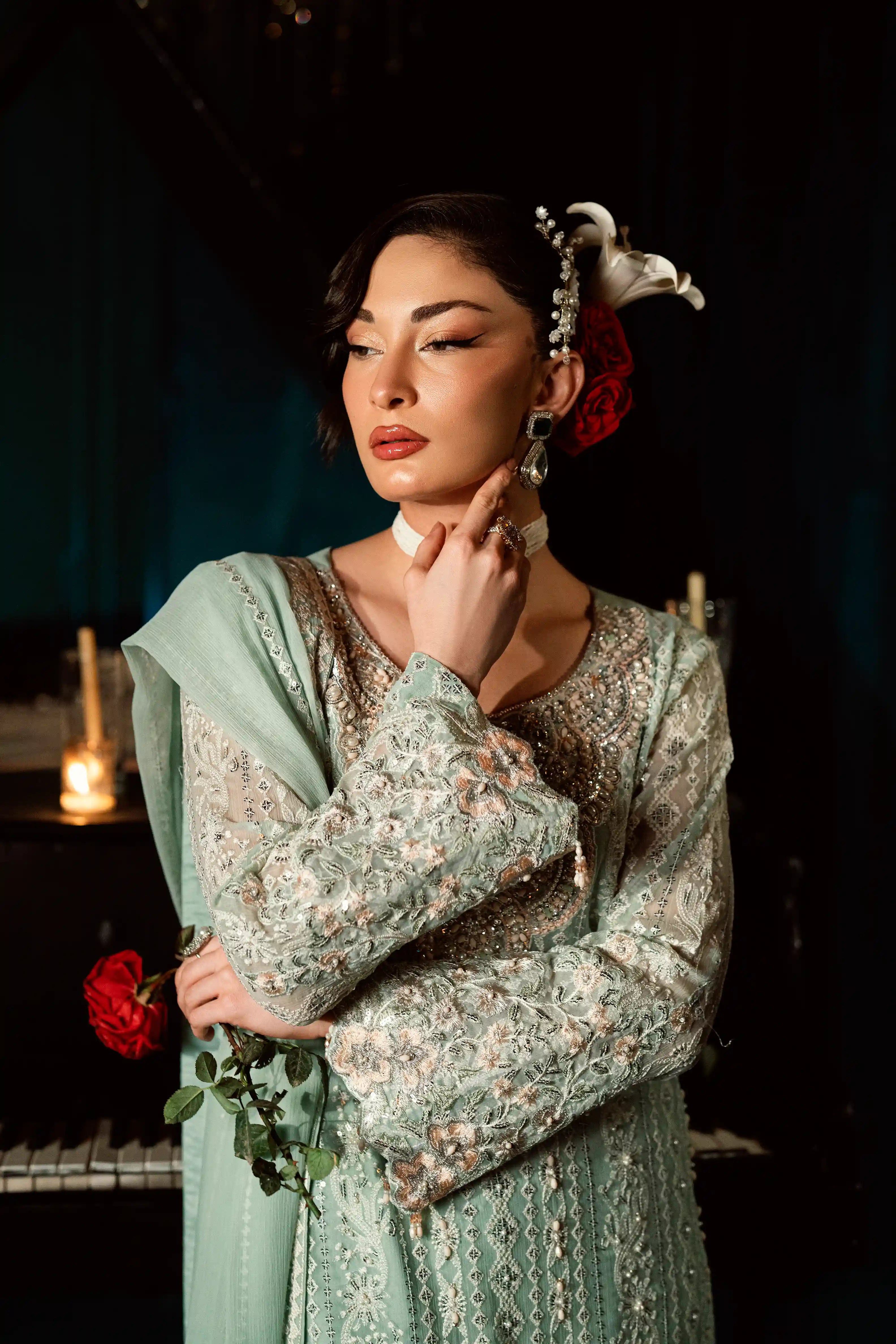 Ayra SU-125 Embroidered Chiffon Unstitched 4Pcs
