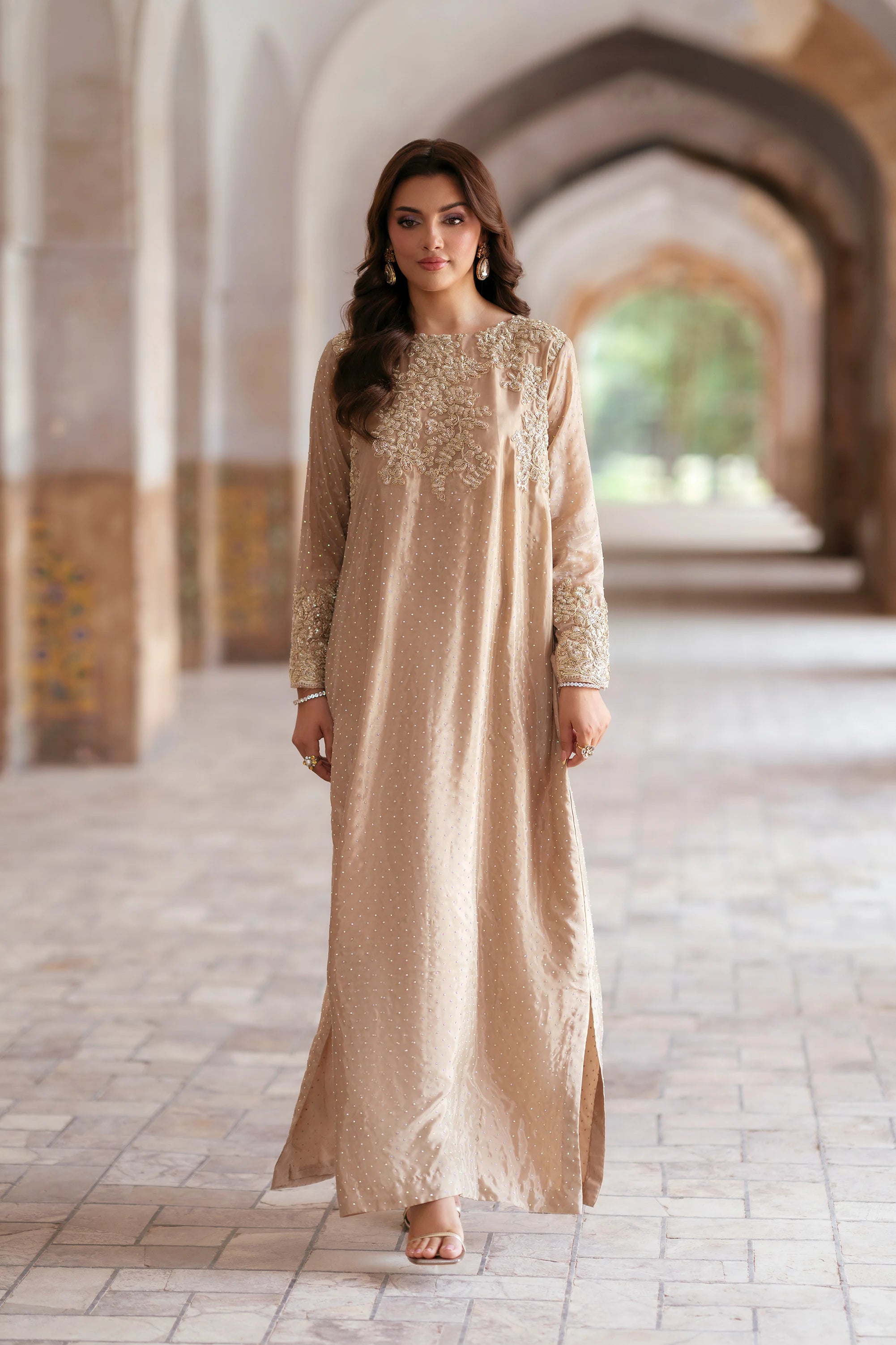 SF-257 Shimmer Silk Kaftan 1Pc L SF-257 Shimmer Silk Kaftan 1Pc L