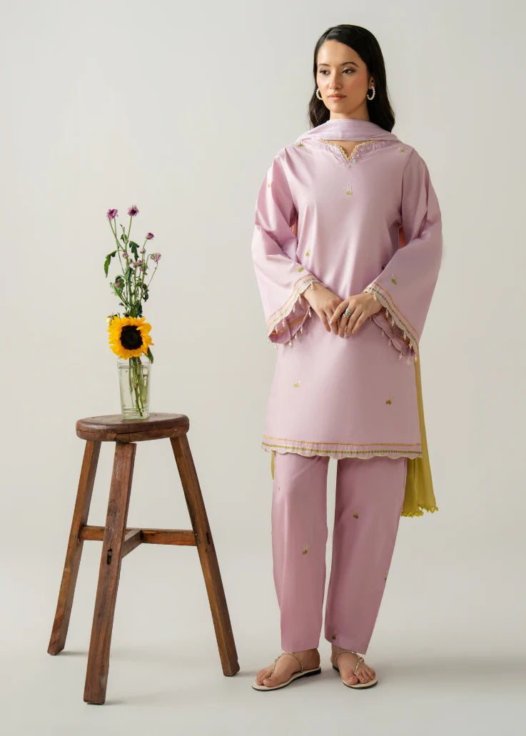 Zarif - Embroidered Solids 2-Piece Set