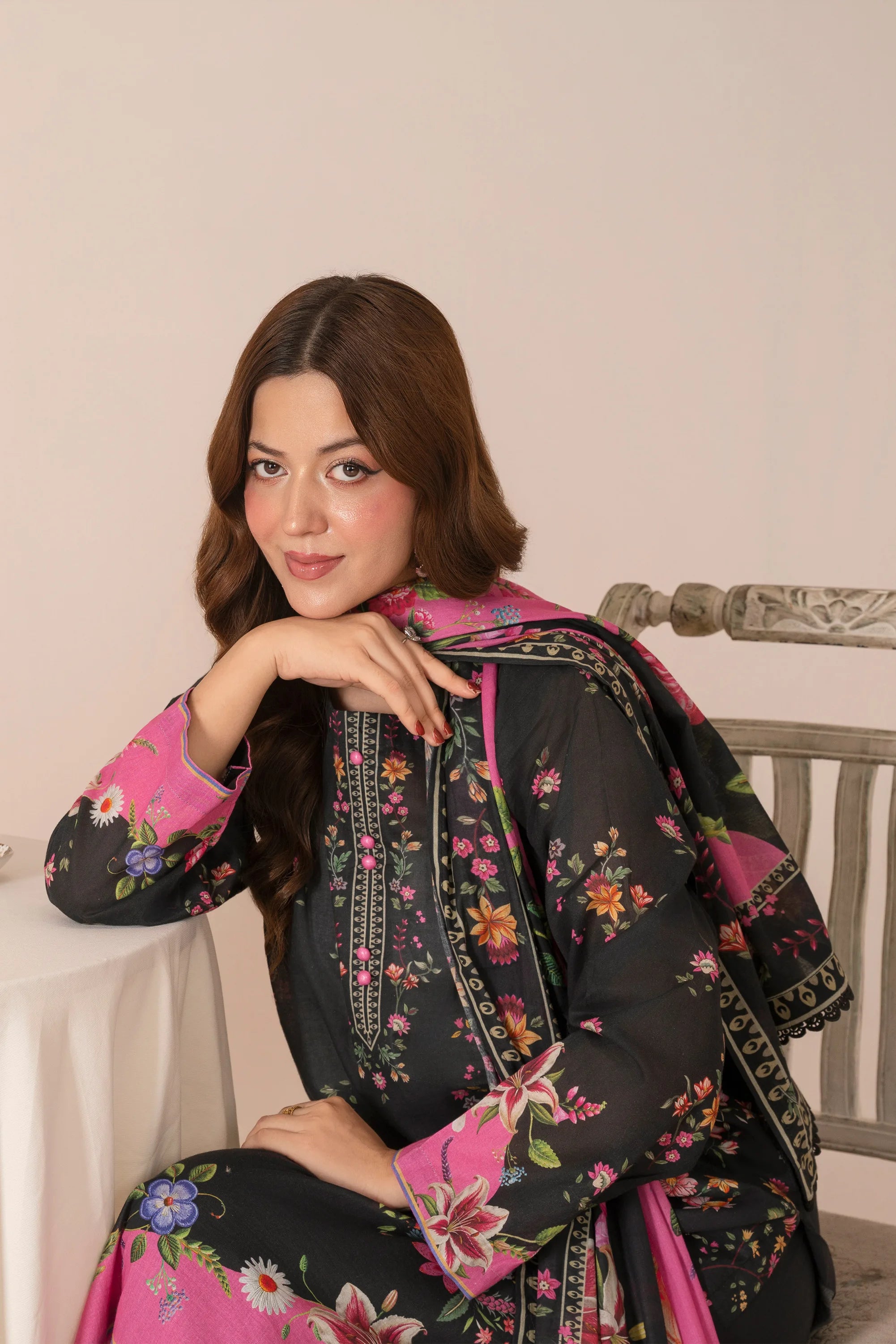 Printed Aniq Lawn Pret 3Pcs