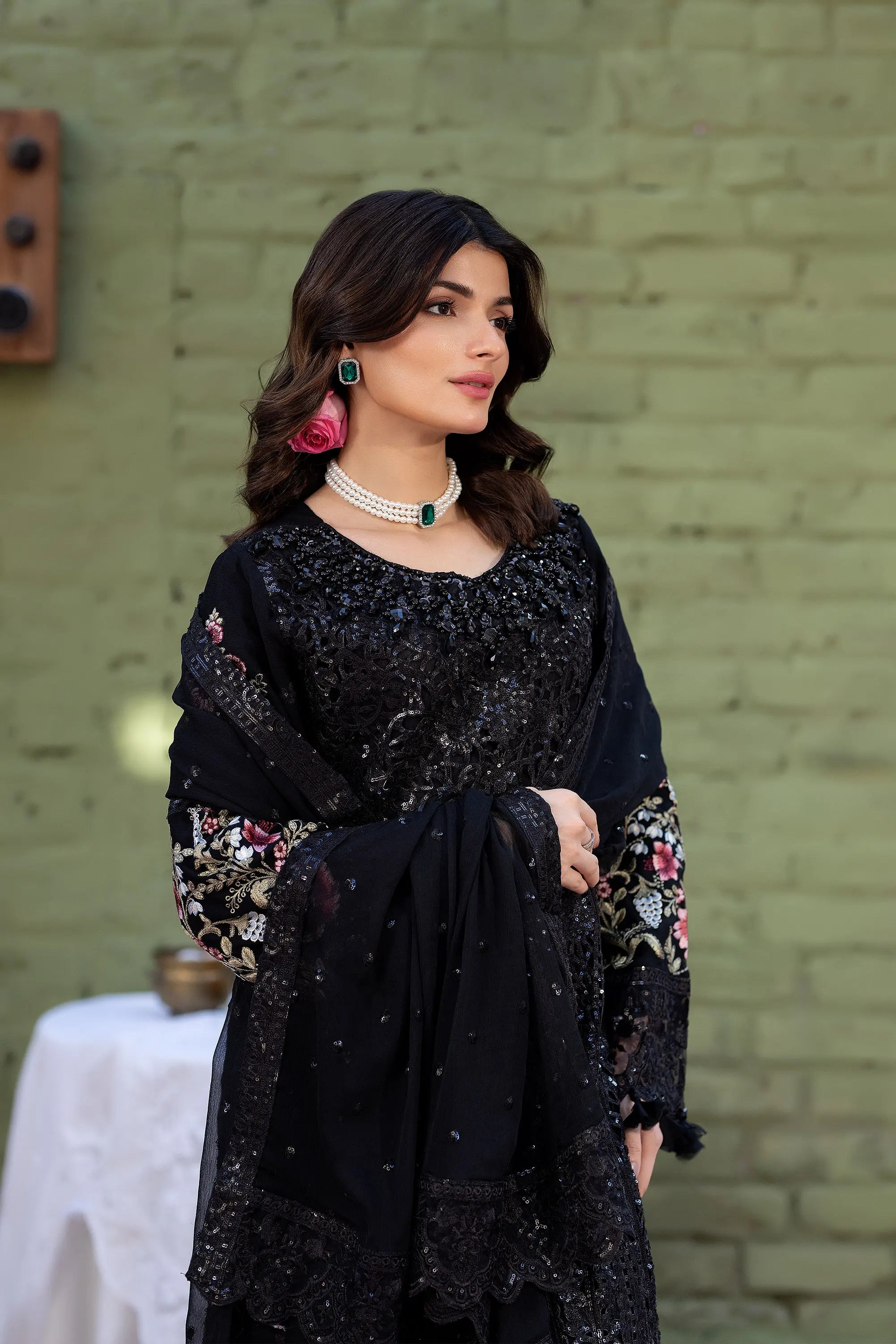 Afsana Embroidered Chiffon Maxi 4Pcs