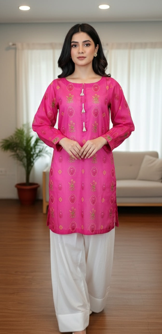 Fuschia Pink Lawn Pret 2Pcs