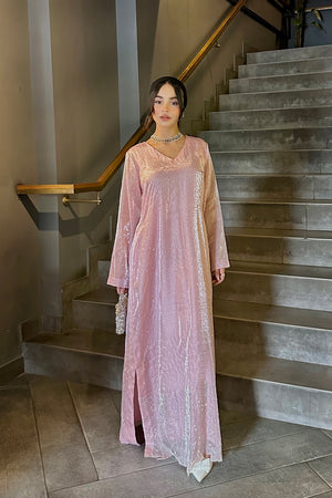 Silk kaftan Pakistan 2 piece set luxury kaftan dress Pakistan by BuraqStore