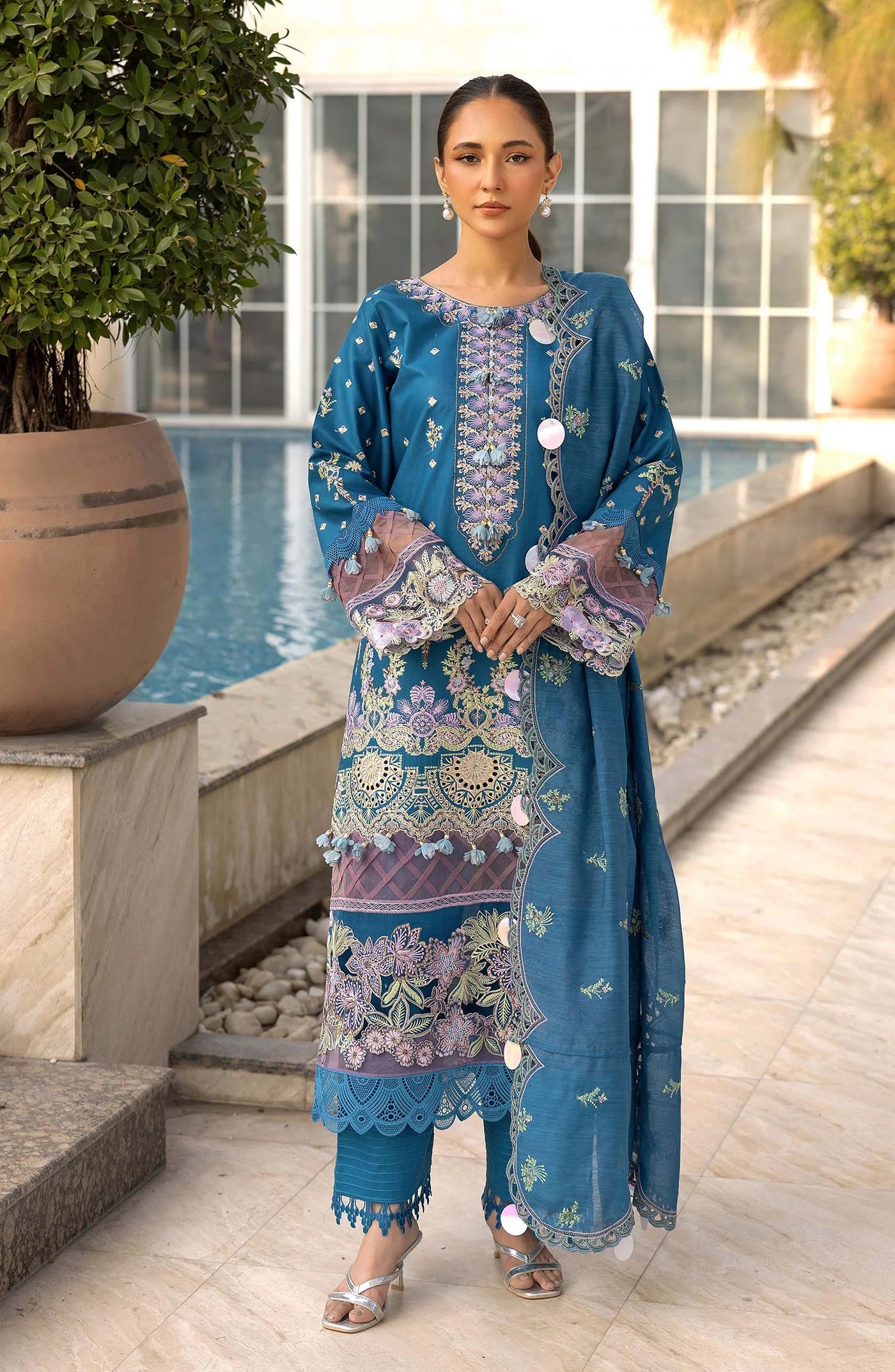 Sapphire Dusk Lawn Unstitched 3 PCs