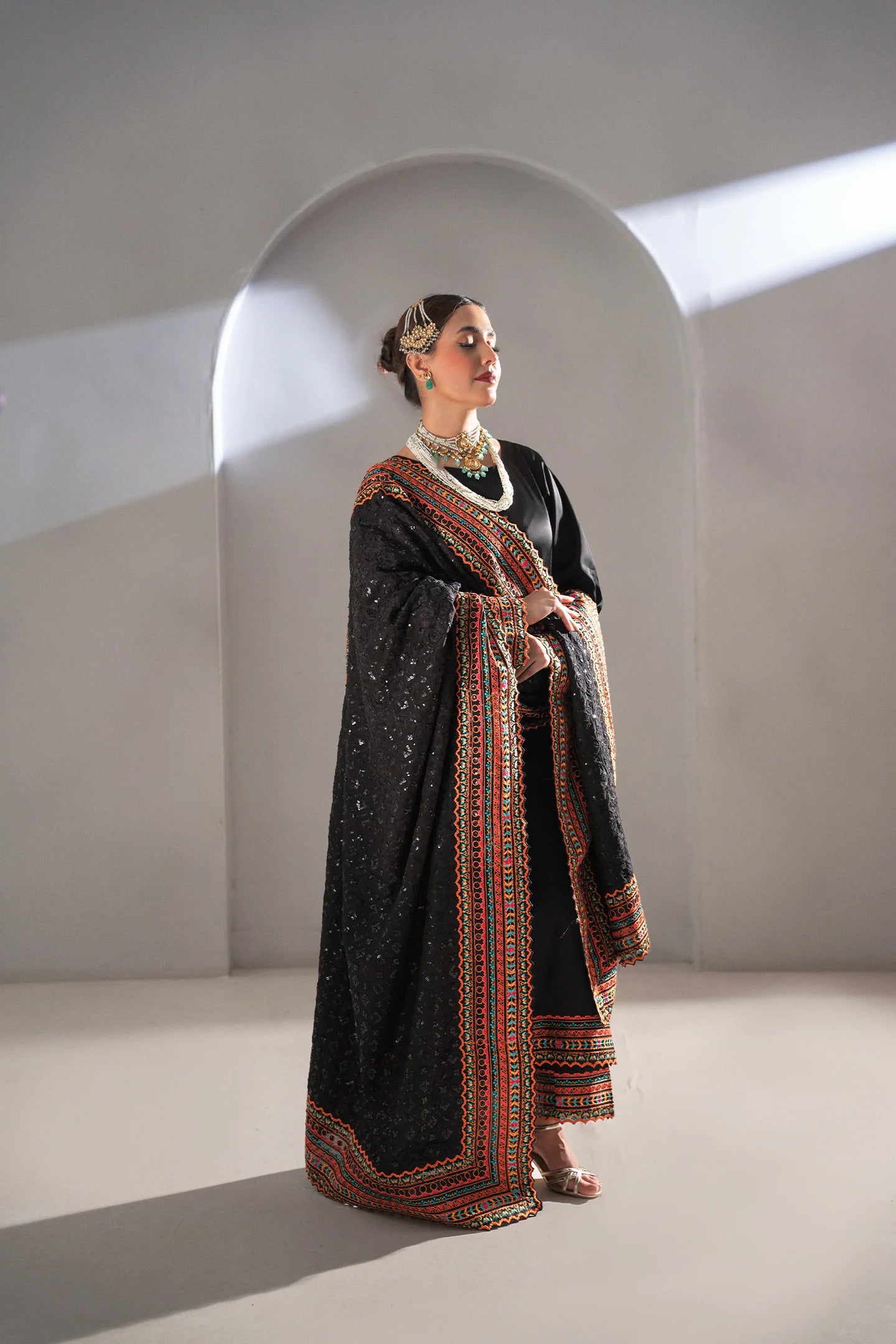 Zehnaseeb Embroidered SIlk Pret 3Pcs