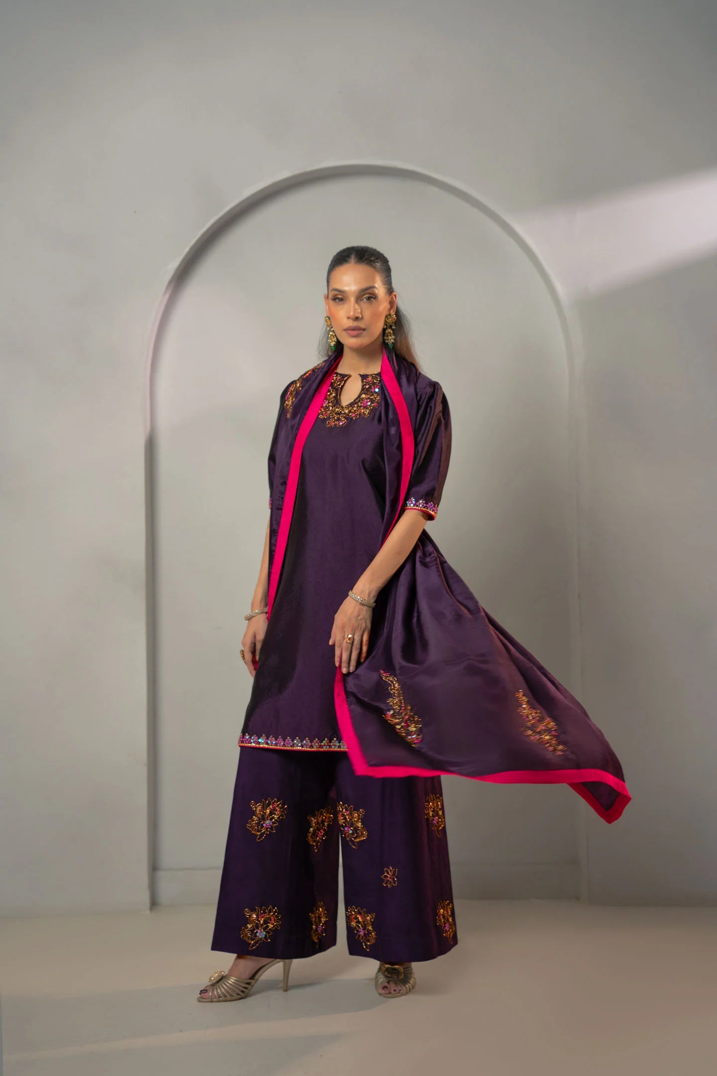 Zarqash Embroidered SIlk Pret 3Pcs