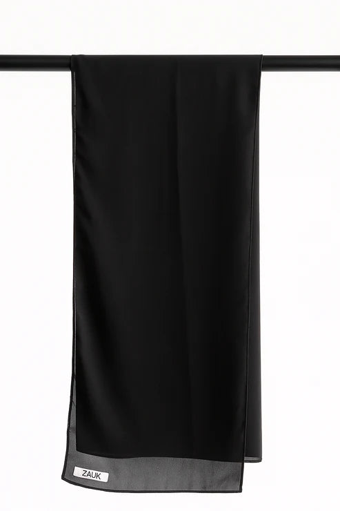 Black Georgette Scarf