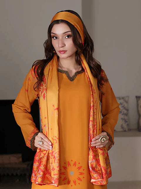 Saffron Solstice Chiffon Pret 2 PCs
