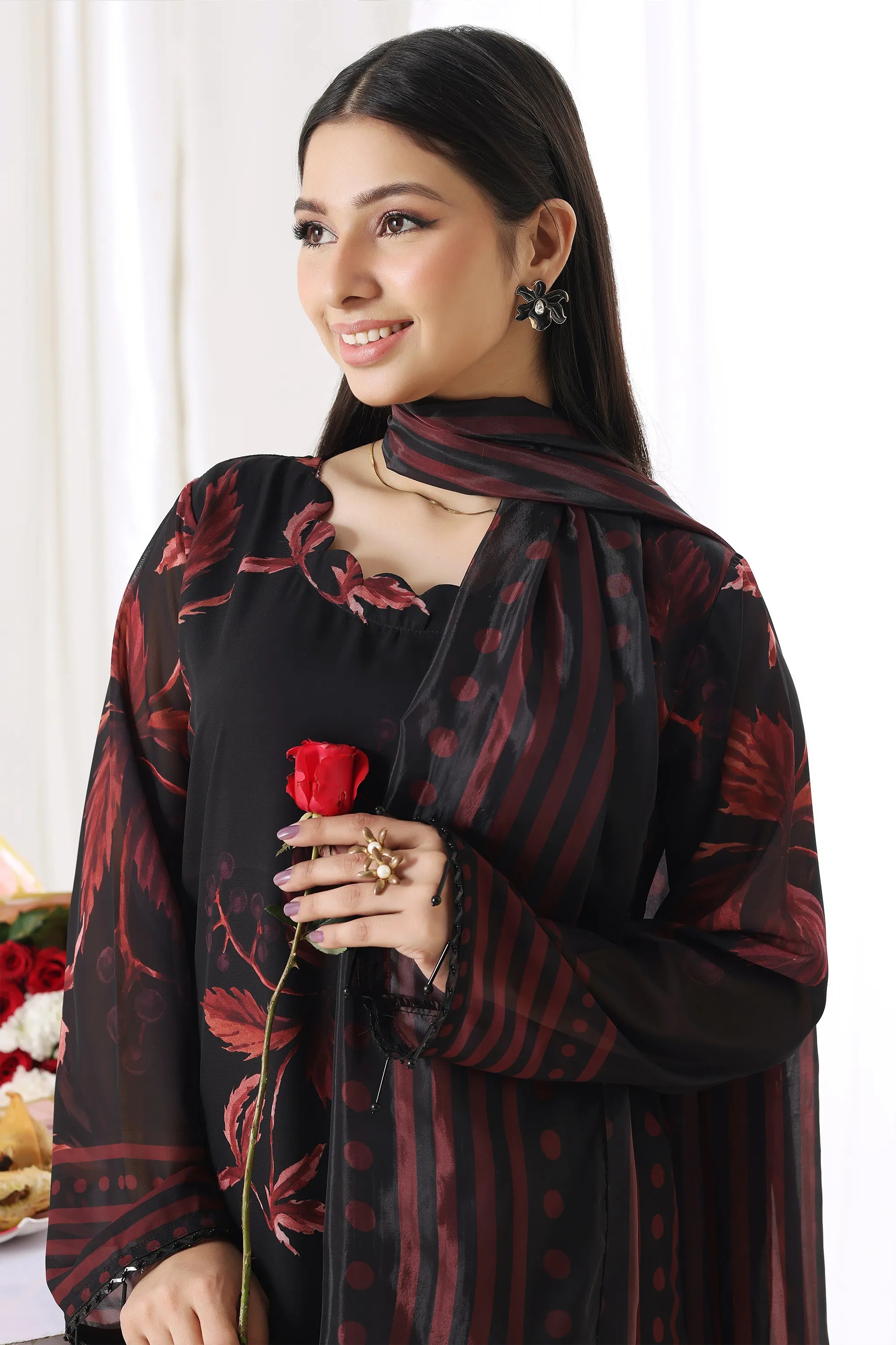 Autumn Ember (FR-821) Chiffon Pret 3 PCs