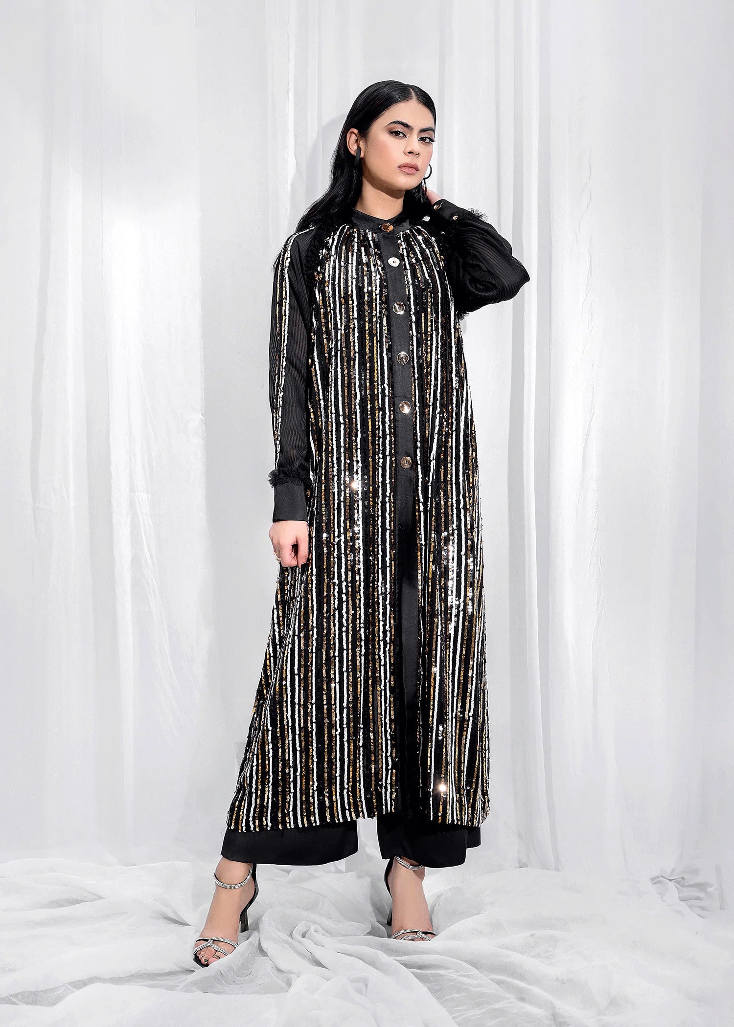 Black Embroidered Stitched 1PCs – dureshahwar dresses for girls