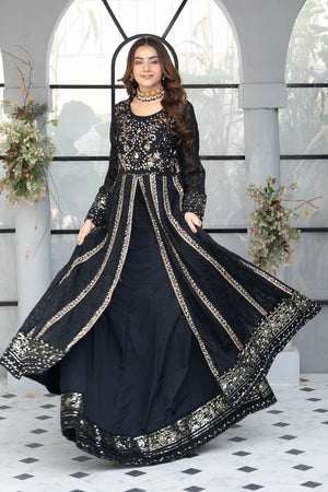 Black Maxi Style Kaftan Dress