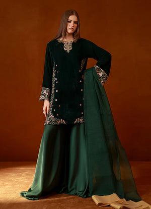 BuraqStore Velvet Dress Design for Wedding Pakistani