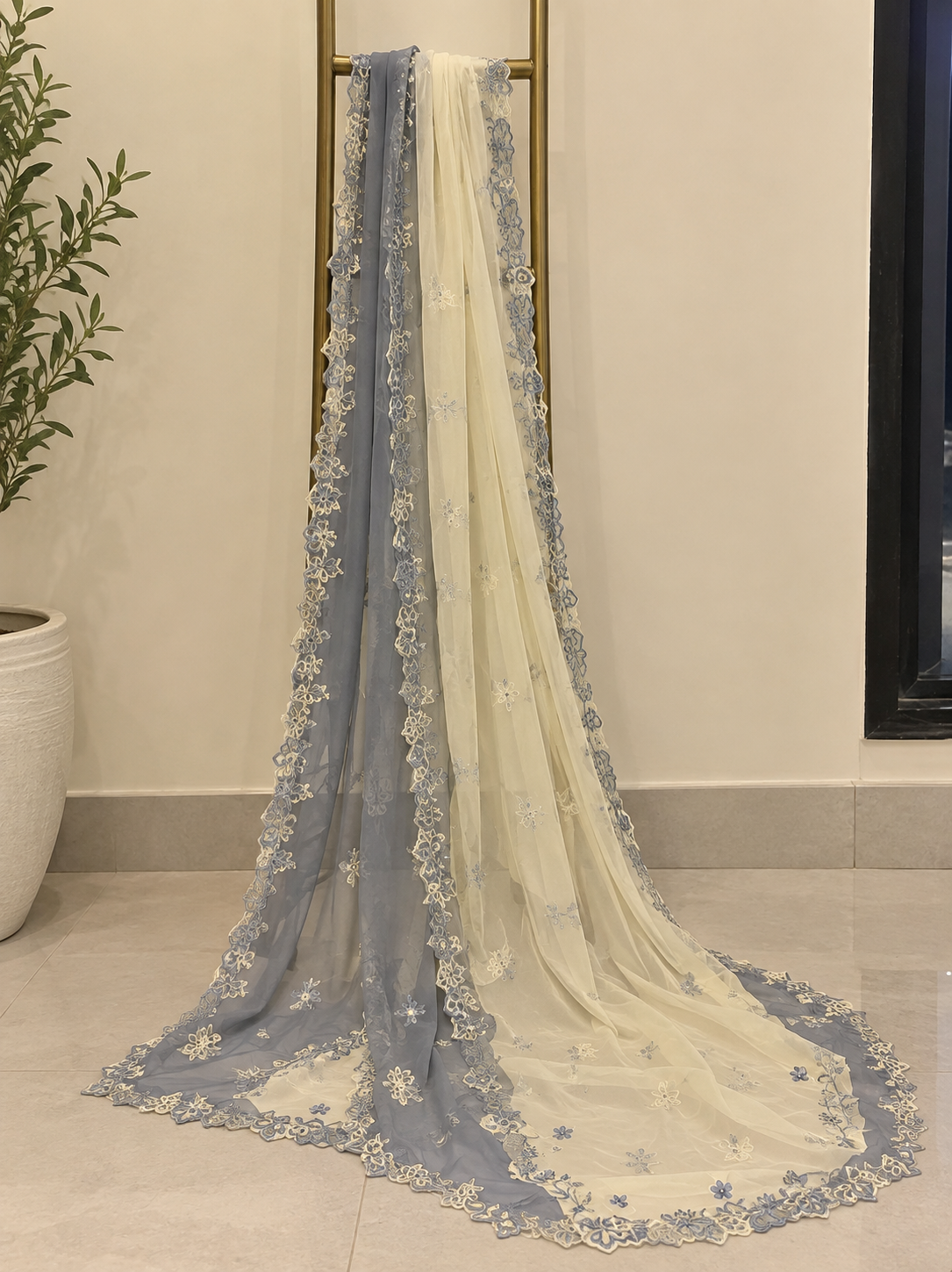 Ivory Mist Dupatta 1-Piece