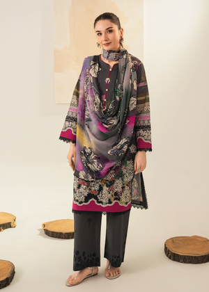 Girl wearing chikankari lawn dress by Buraqstore with cultural styling