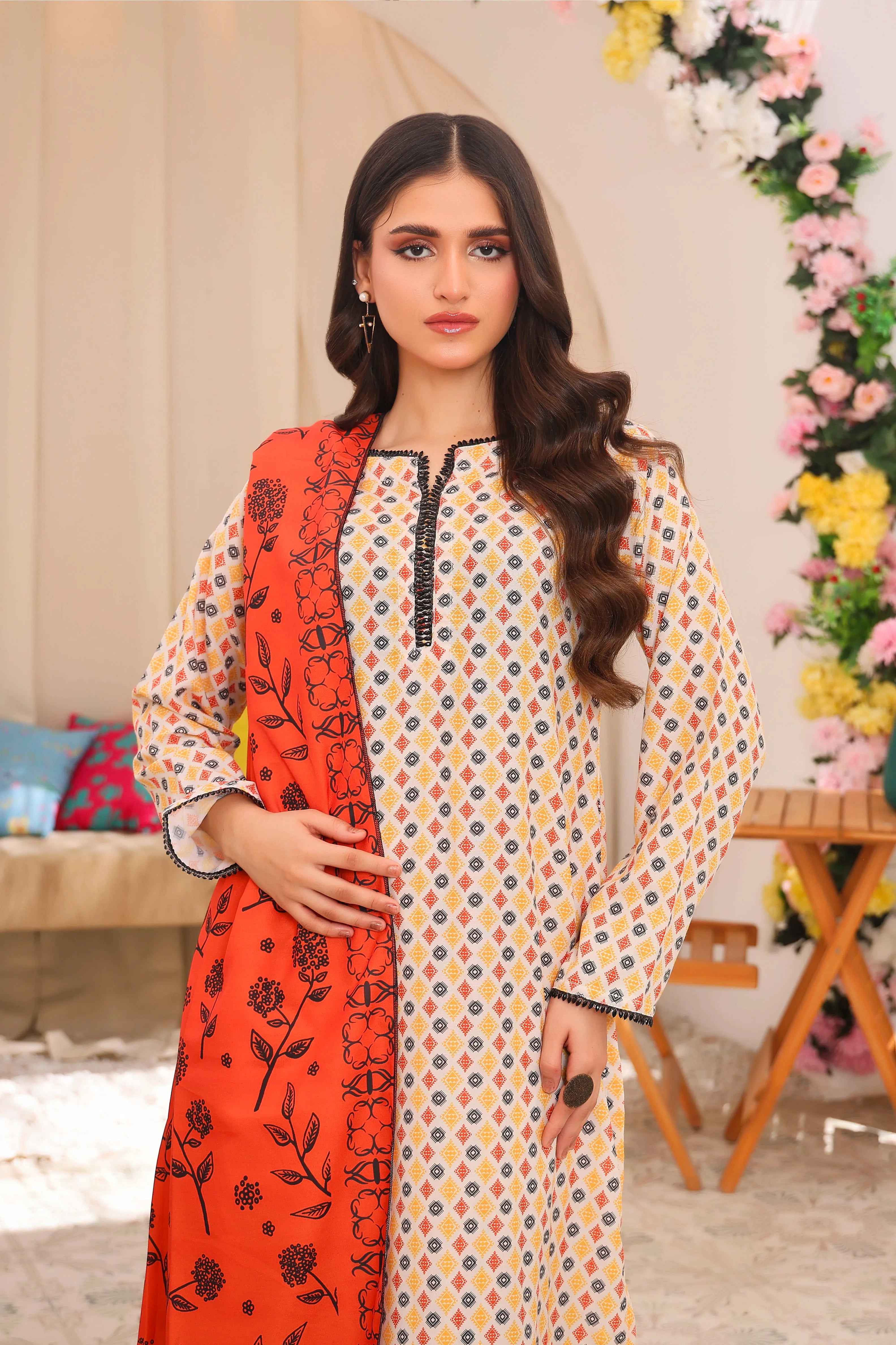 Color Petal Colorful Lawn Collection – 3Pc Swiss Style