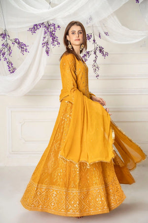 Copper Radiance – Angrakha Dress Design (3PCs)