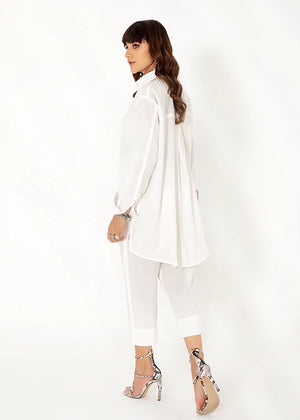 Crisp Whites Linen Set – Elegant western formal dresses