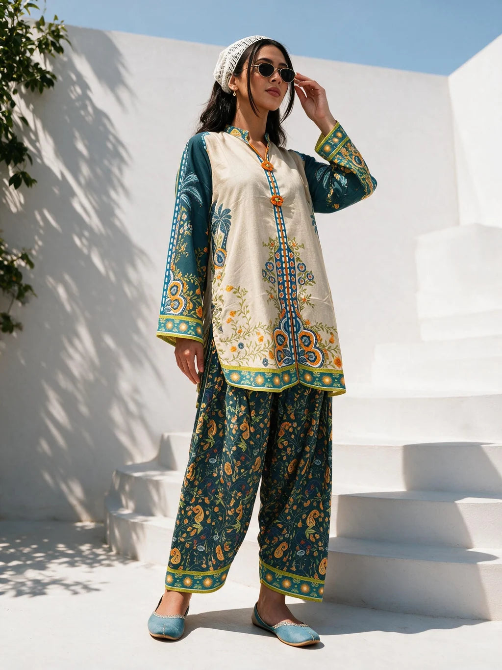 Aqua bloom Co-Ord Set