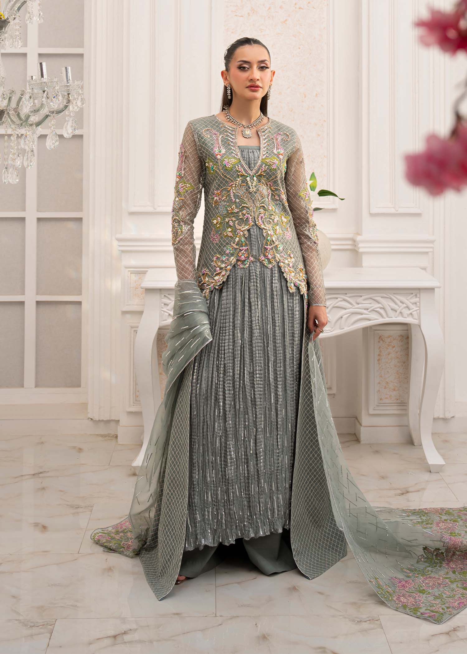 Livia Embroidered Organza Pret 3 PCs