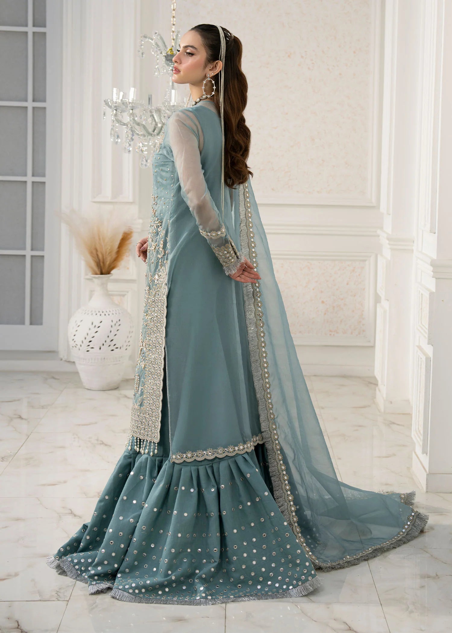 Rimel Embroidered Organza Pret 3 PCs