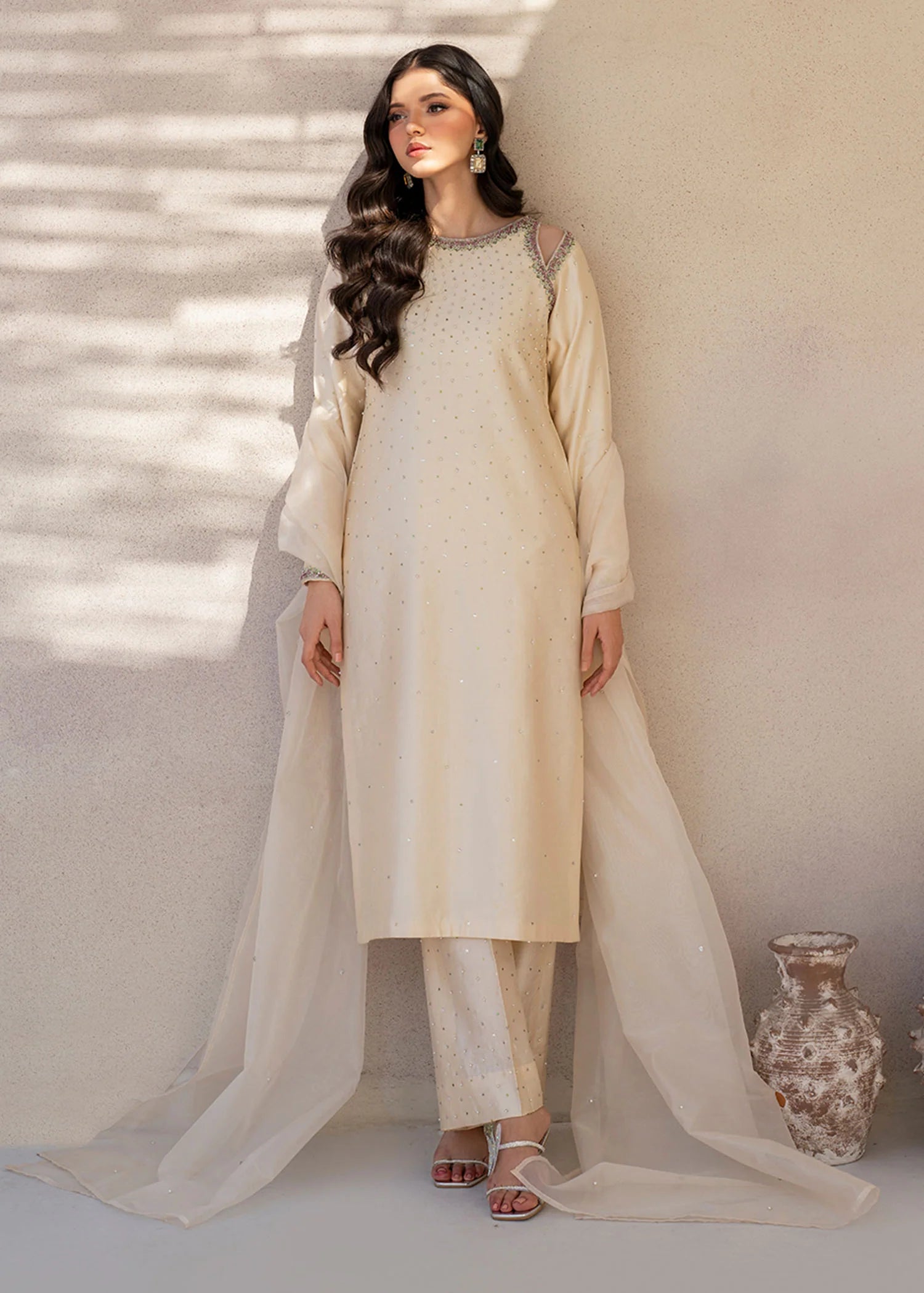 Guzel Embroidered Tissue Silk Pret 2Pcs