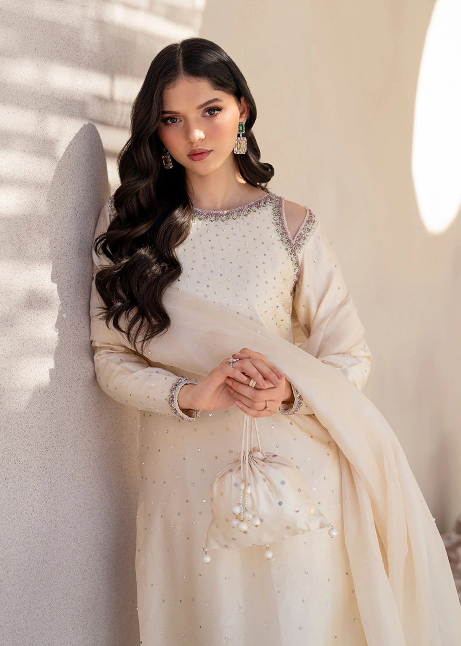 Guzel Embroidered Tissue Silk Pret 2Pcs