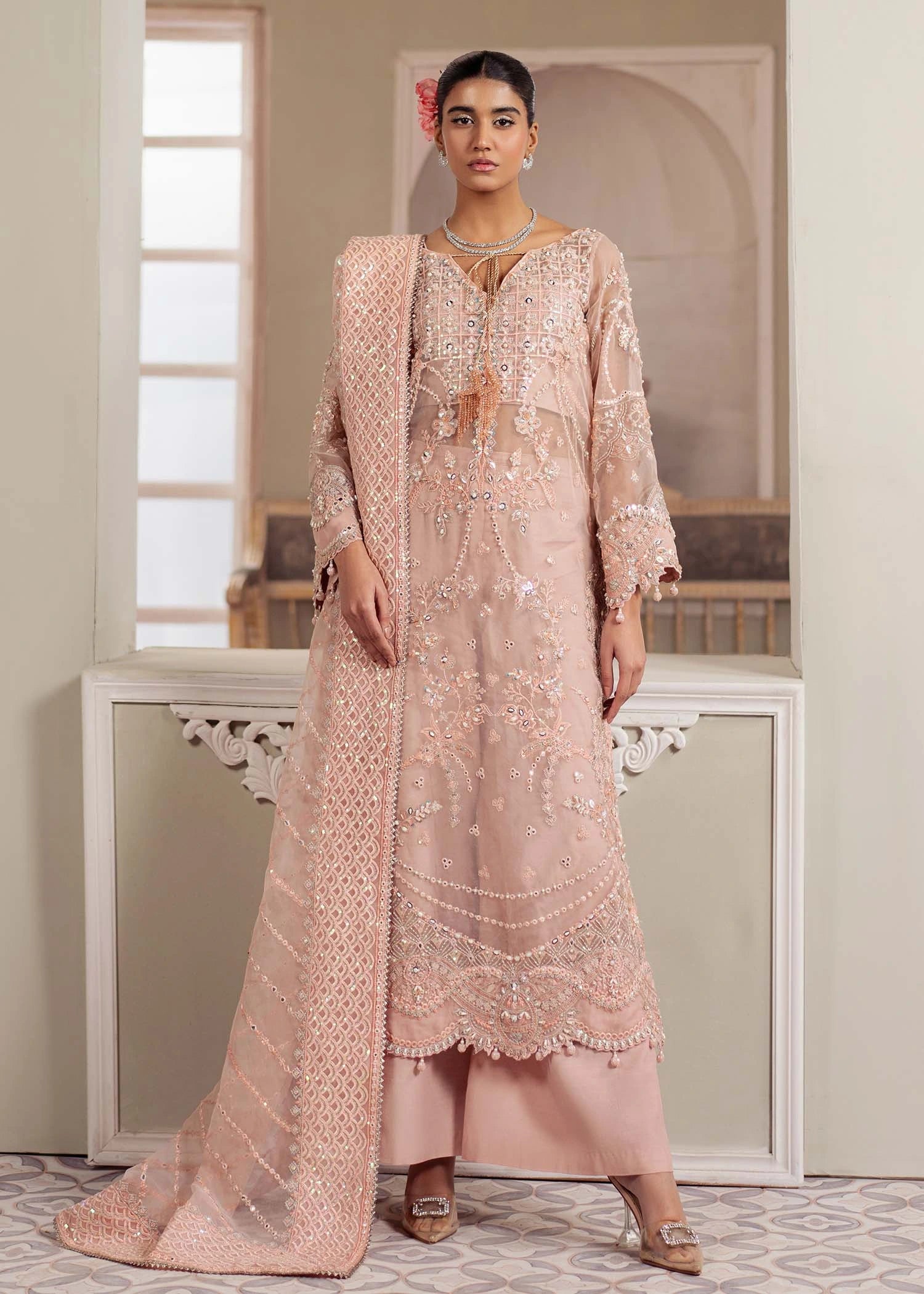 Chantilly Embroidered Organza 3 PCs