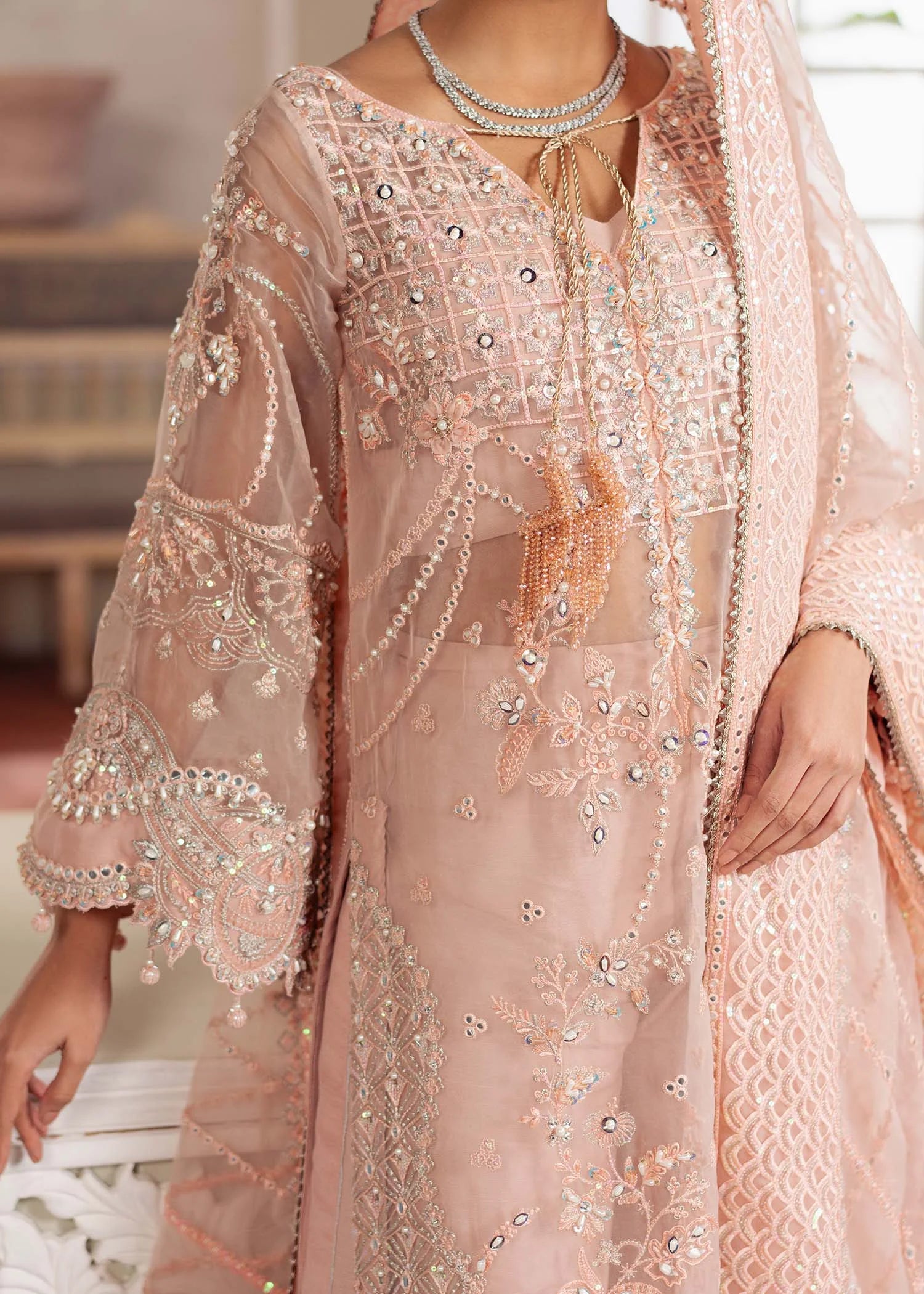 Chantilly Embroidered Organza 3 PCs