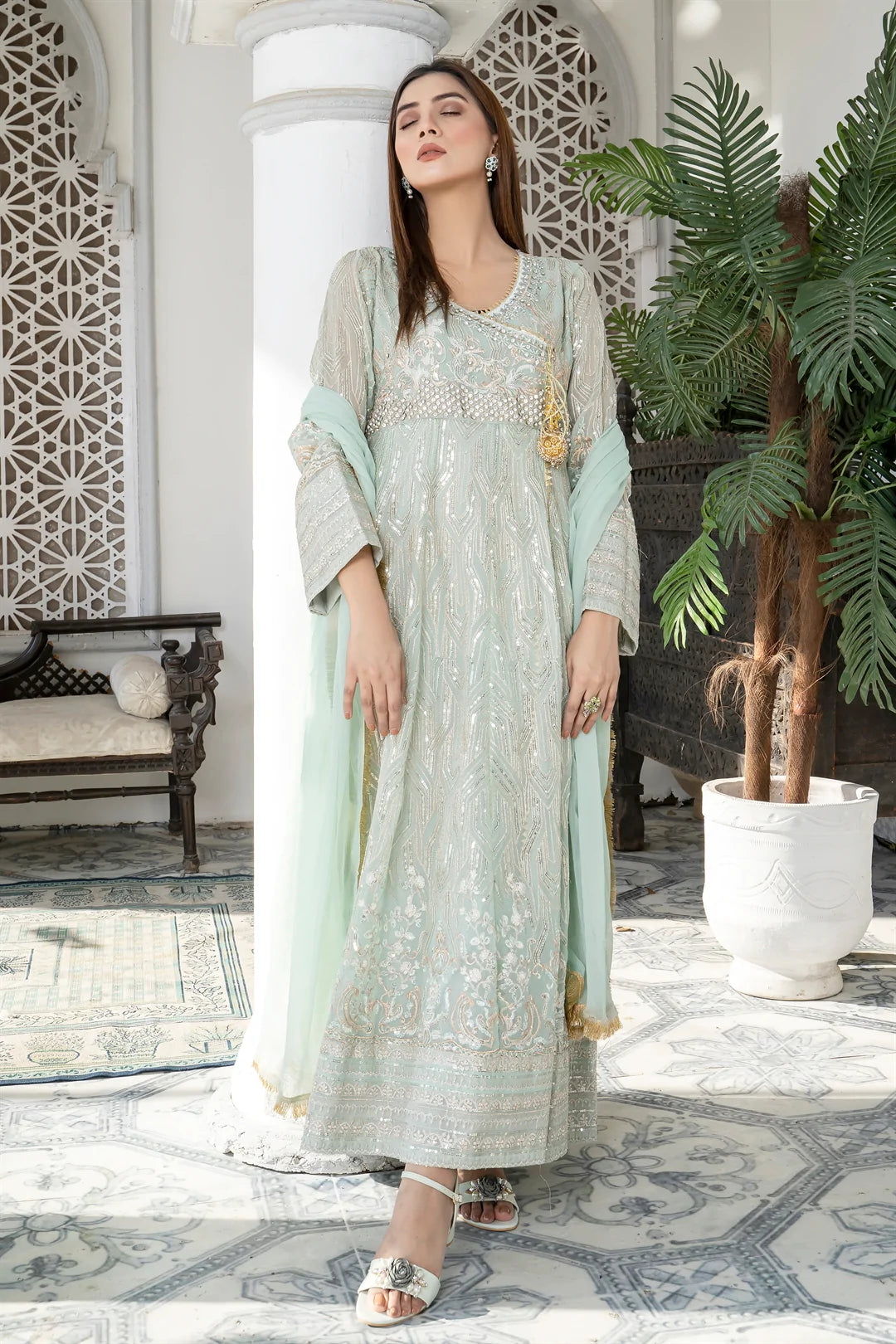 Aqua Dress 105 Stitched 3PCs Buraqstore Aqua Dress 105 Stitched 3PCs Buraqstore