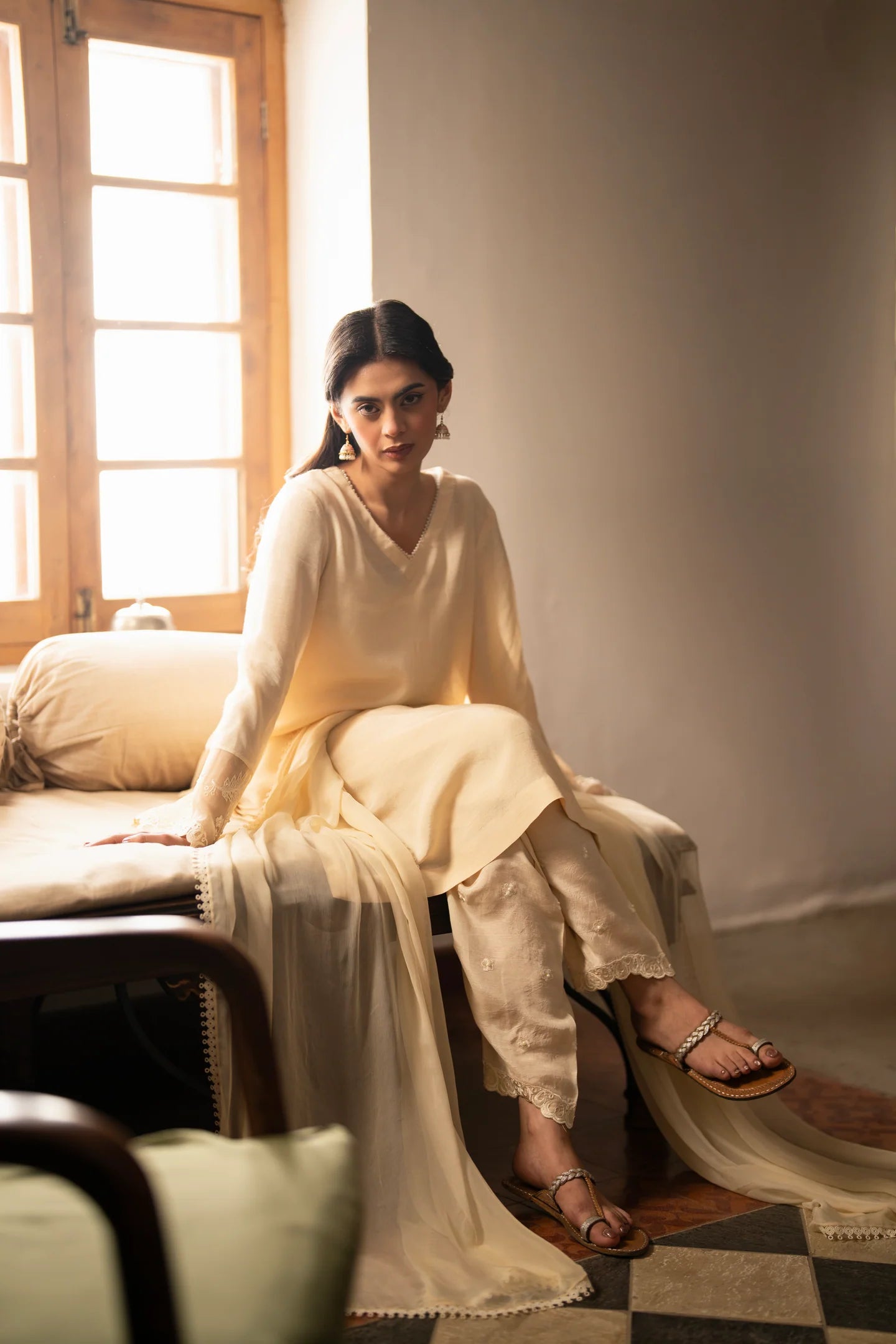 Hunar Pret Raw Silk 2 PCs