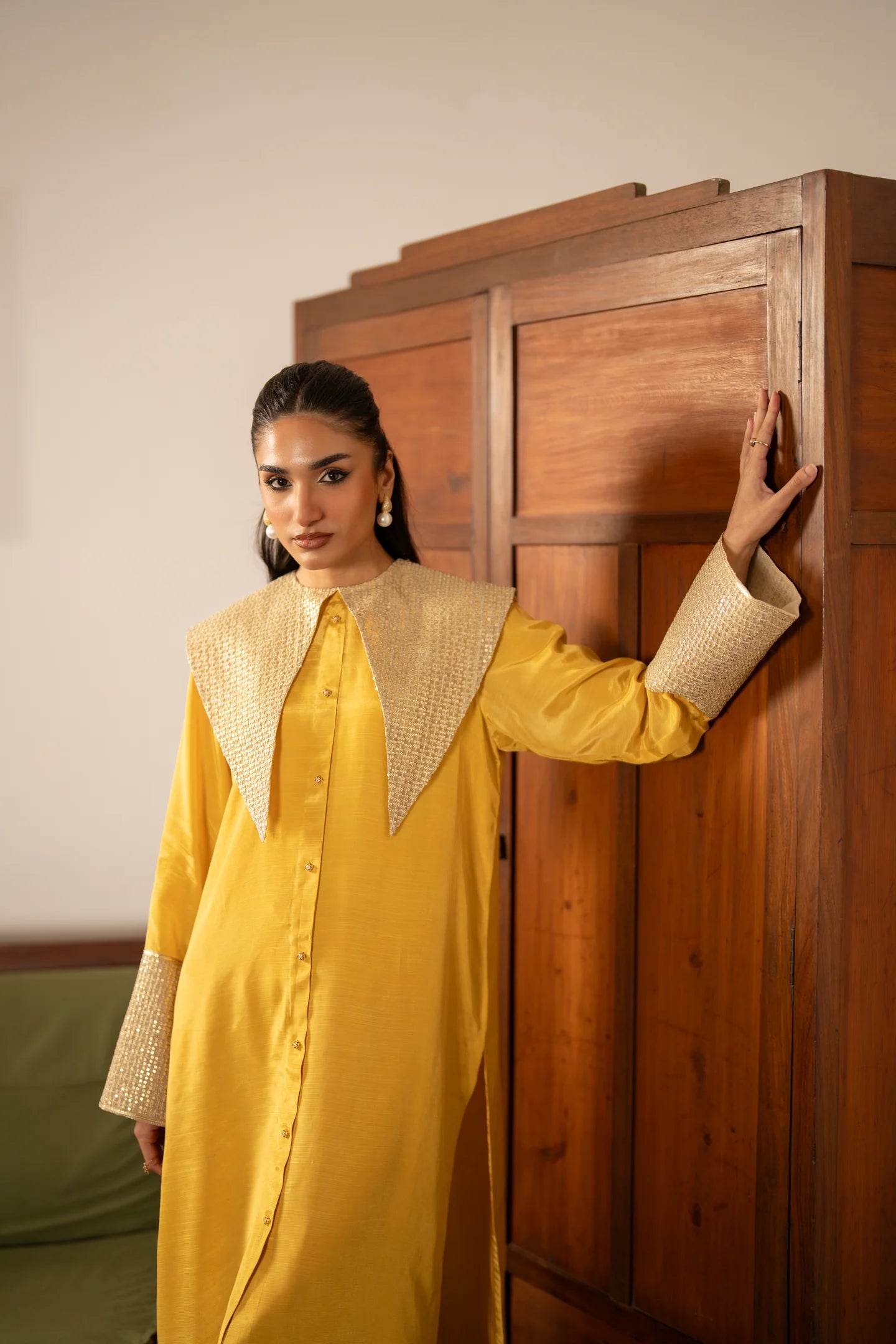 Zard Pret Raw Silk 2 PCs