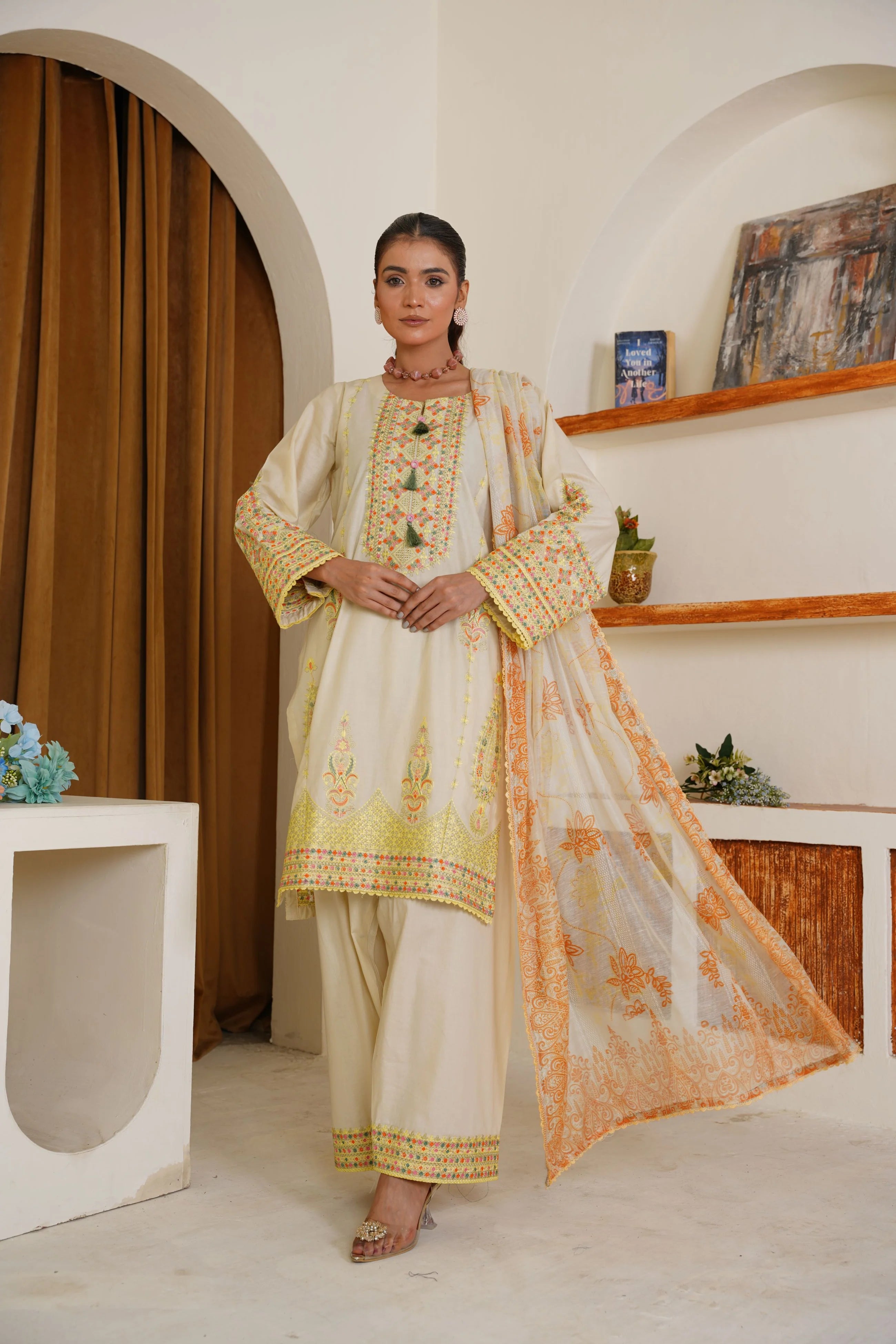 Citrus Embroidered Lawn Pret 3 PCs