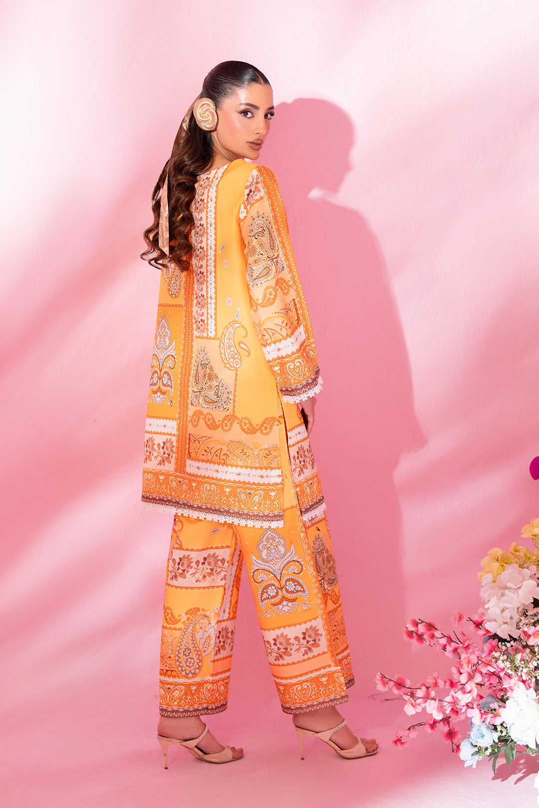 SF - 348 | Vibrant Orange Co Ord Set