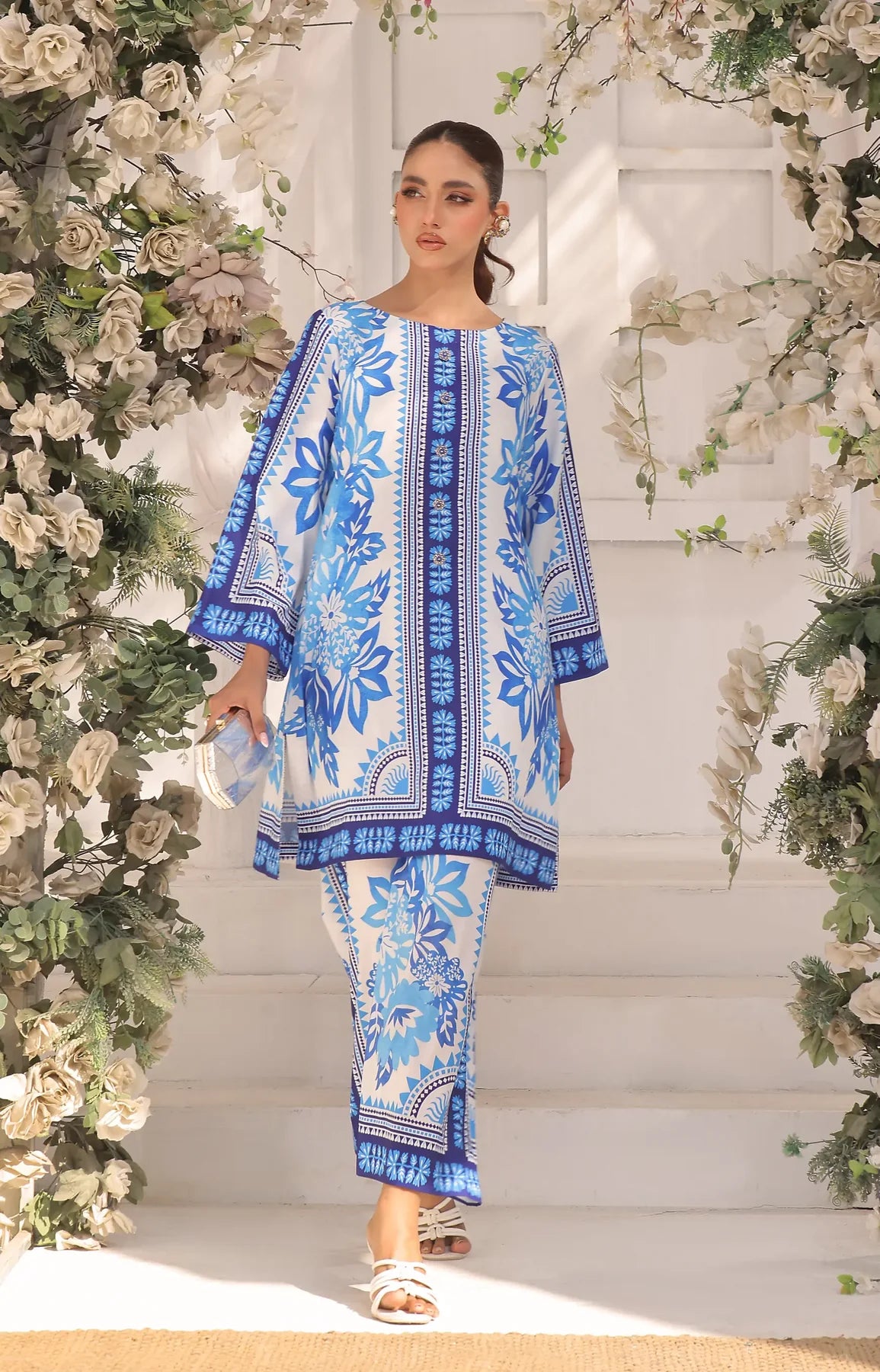 Elysian Sky Lawn Suit Design – Trendy Co-ord 2Pc