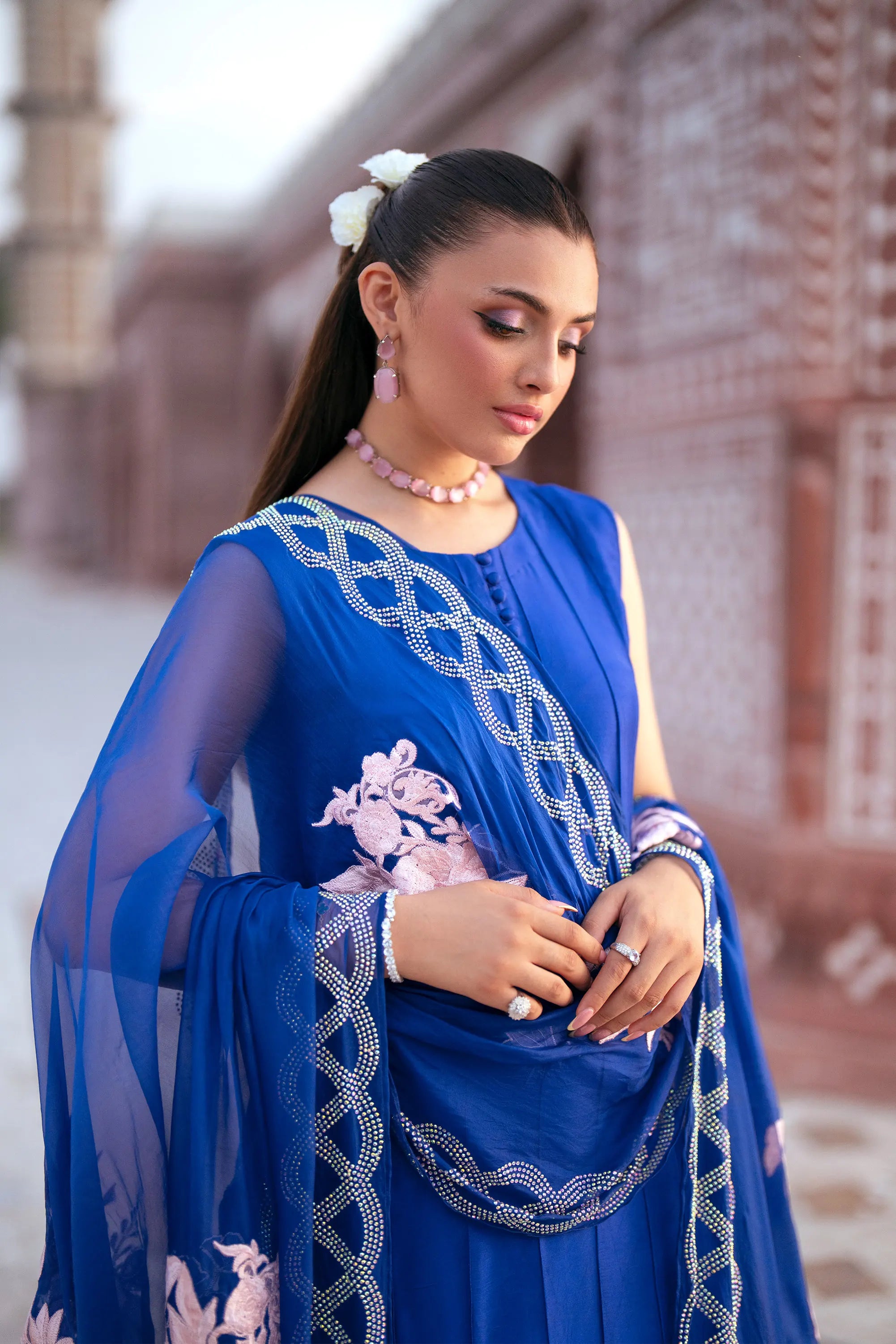 Embroidered Pure Silk 3Pcs Premium Festive Collection Pakistan