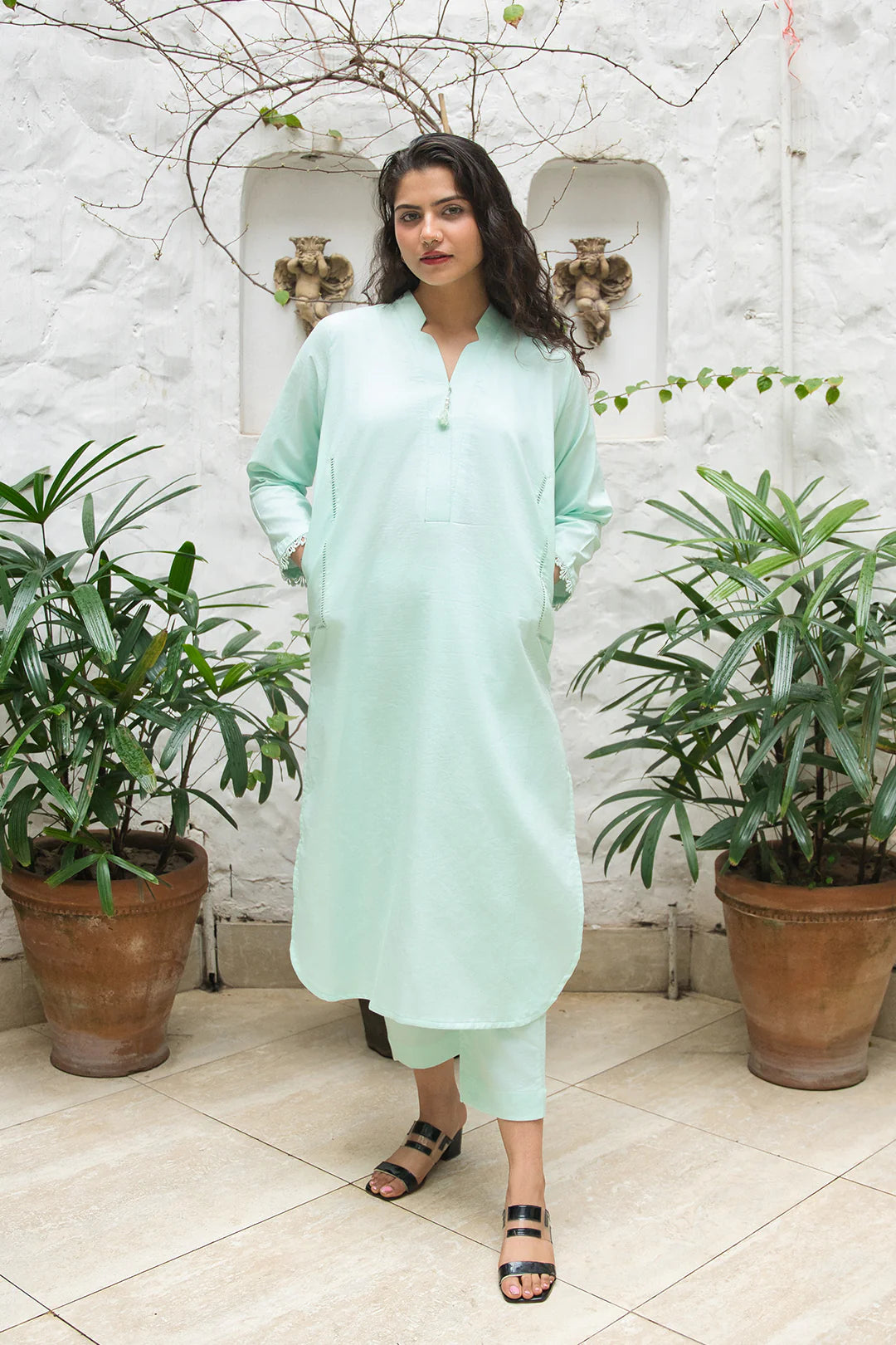 Misty Sea Green - NV10D10 Lawn Pret 2 PCs