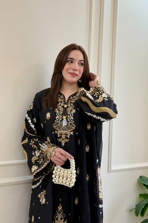 Discounted summer dresses golden eclipse outfit by Buraq Store