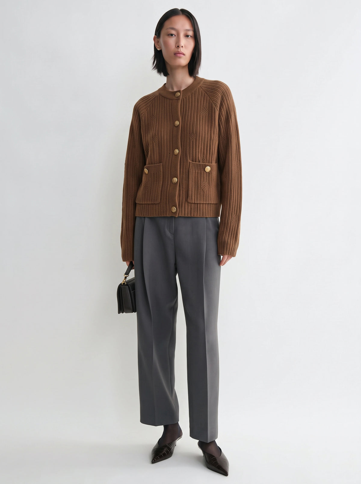 Chestnut Muse Knit Cardigan
