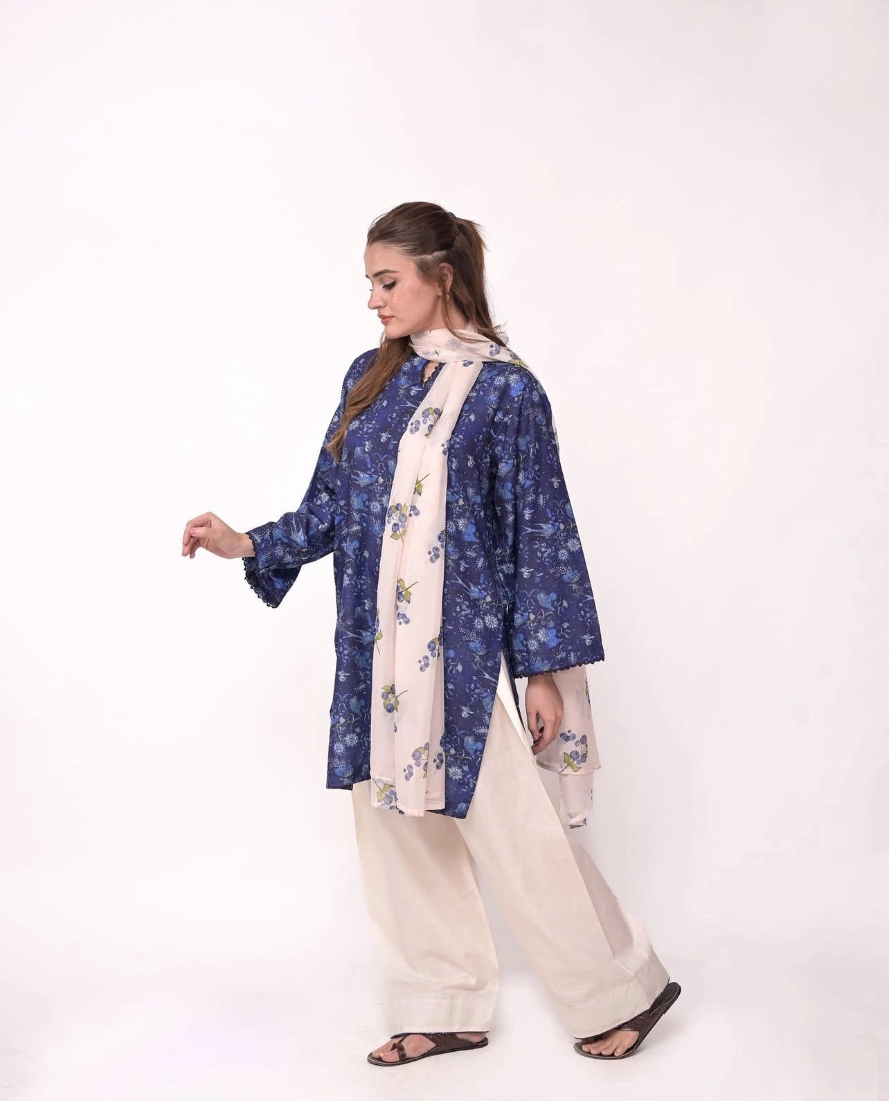 Blueberry Mist Lawn Pret 3 PCs