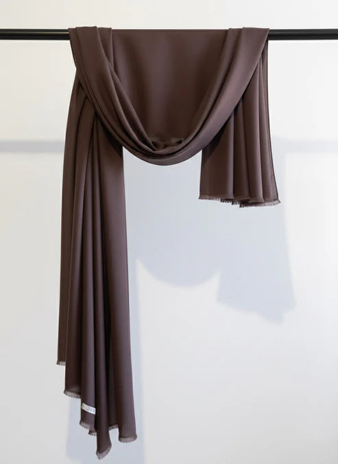 Dark Brown Turkish Lawn Scarf