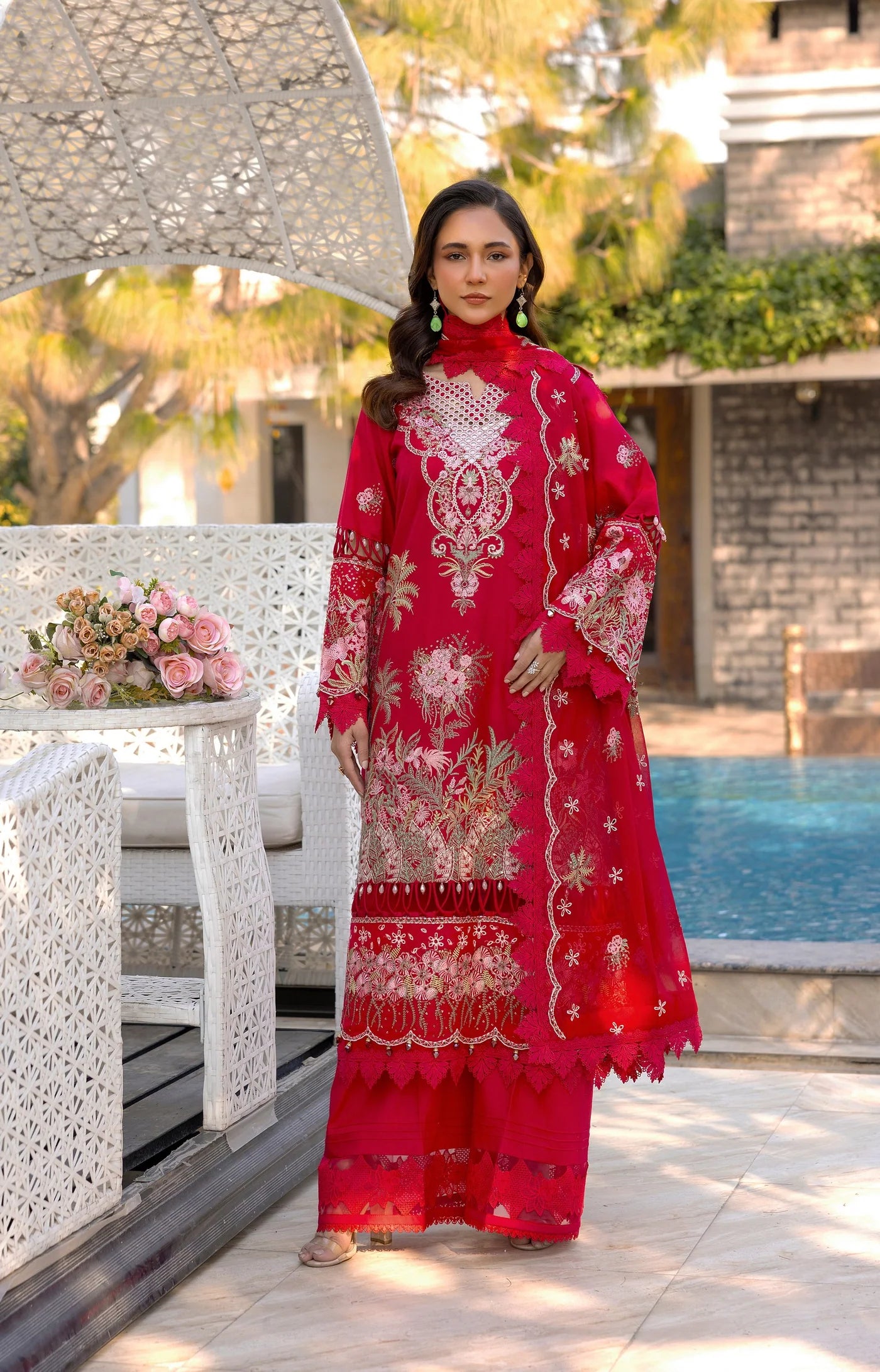 Crimson Euphoria Lawn Unstitched 3 PCs