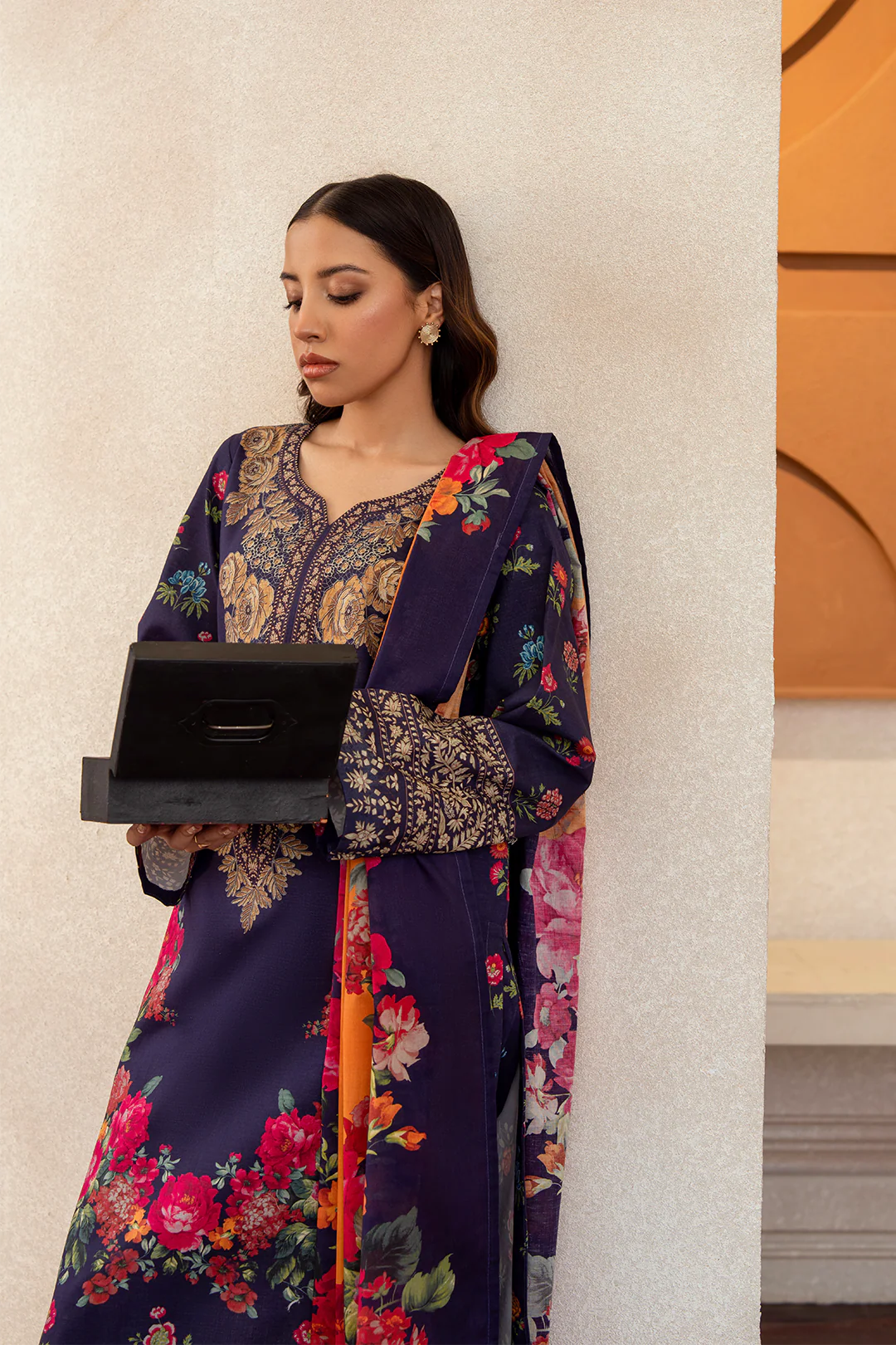 Indigo Blossom Cambric 3Pc Set